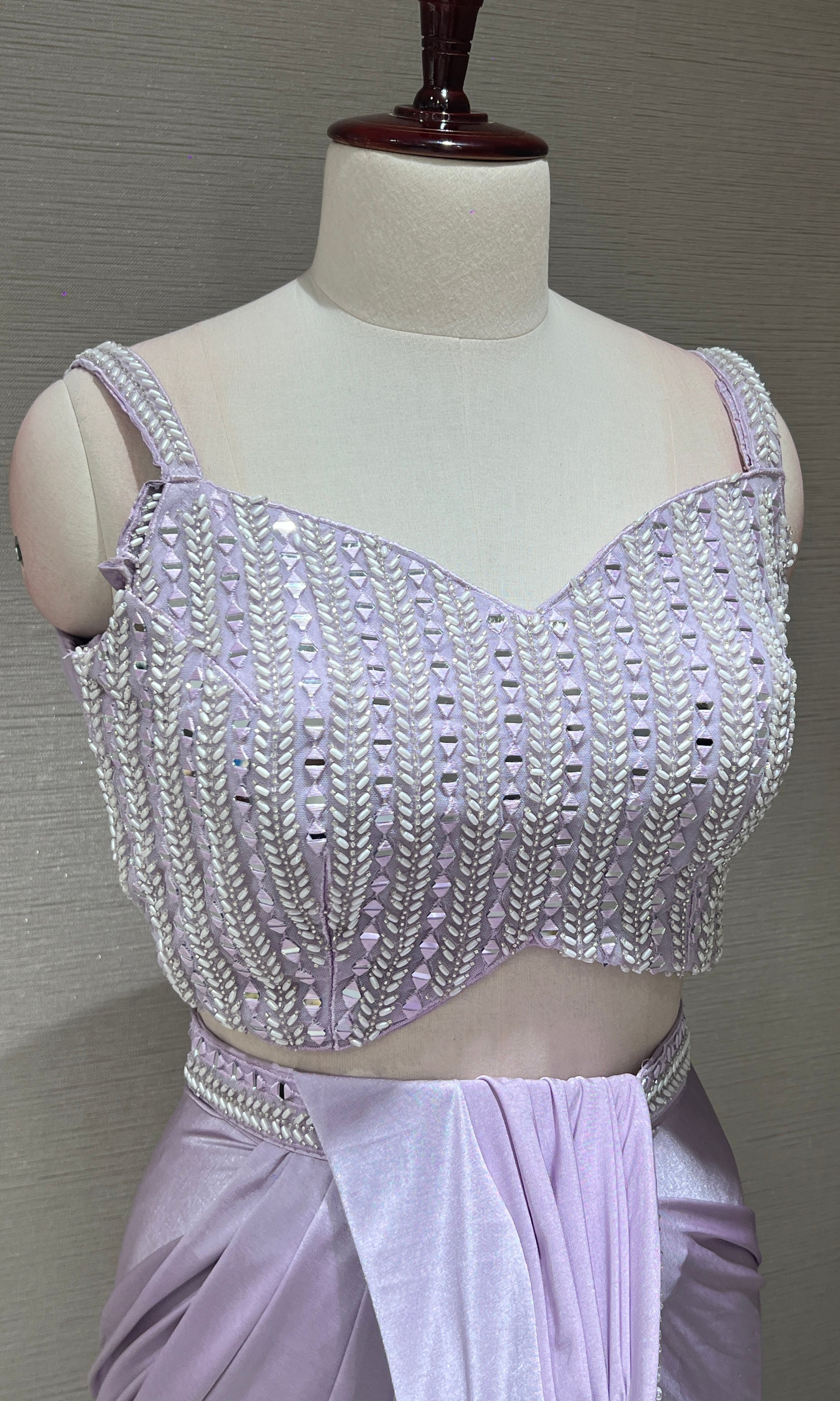 Lavender one minute saree
