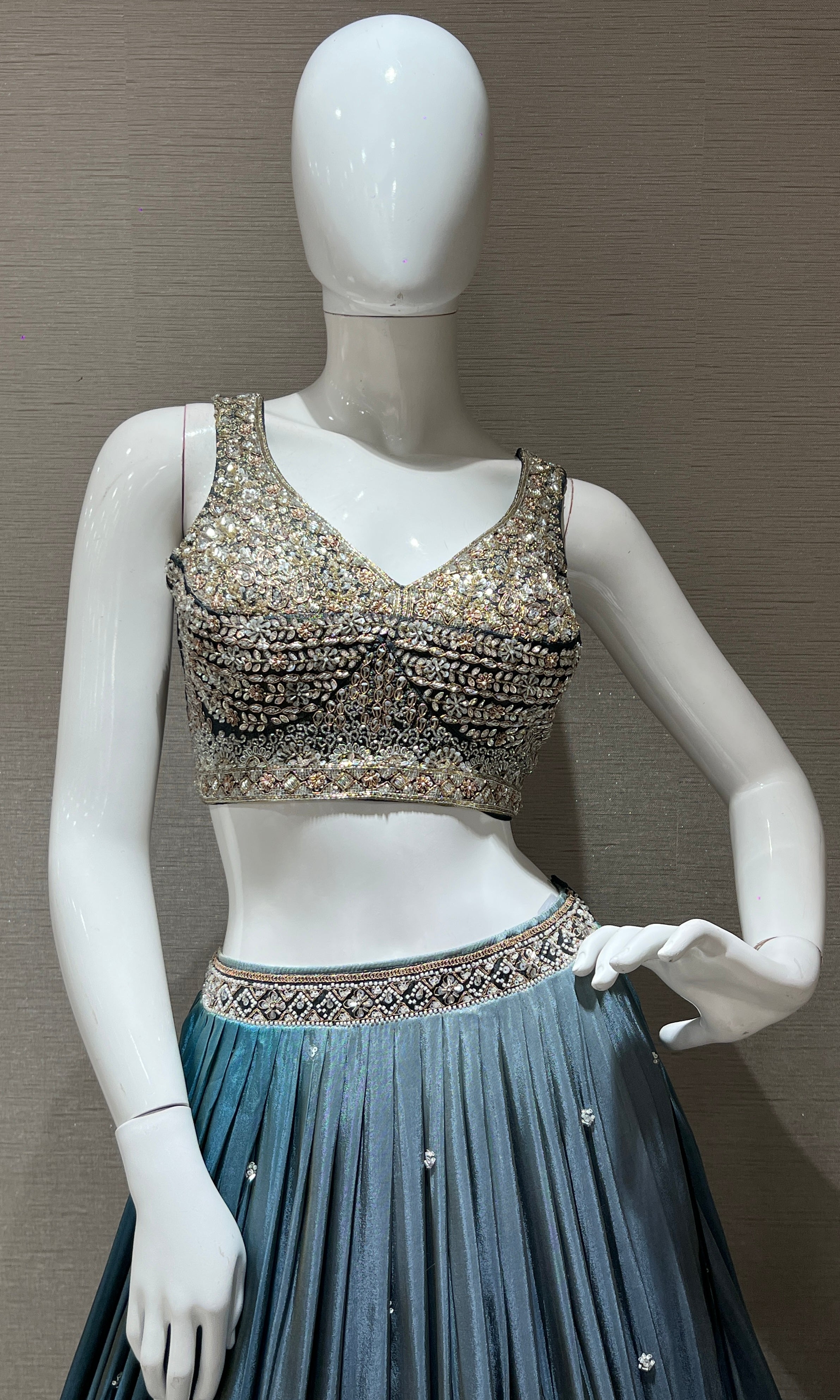 Midnight Grey Lehenga