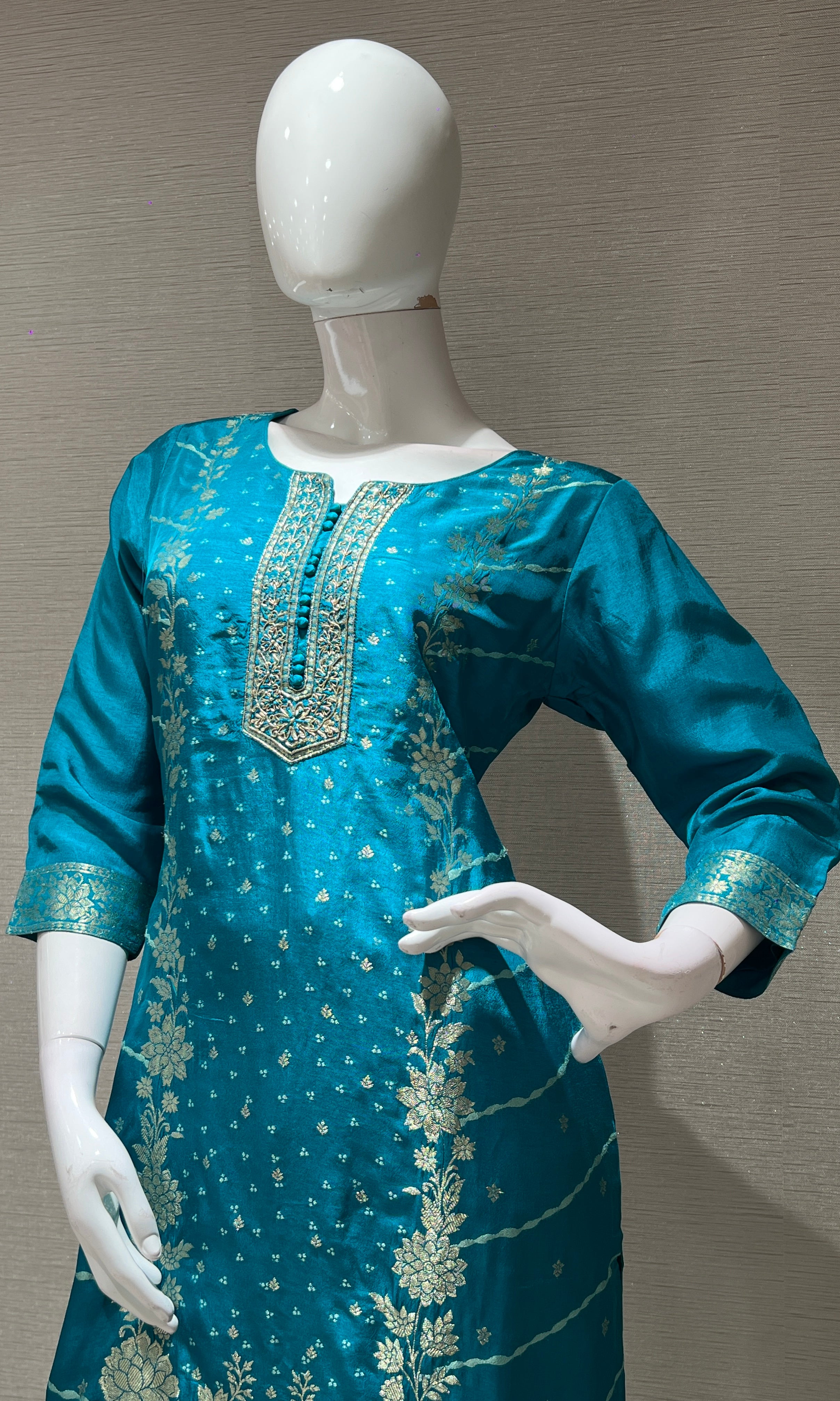 RAMA FLORAL PRINT EMBROIDERED KURTA SET