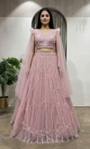 dusty rose pink lehenga crop top lehenga