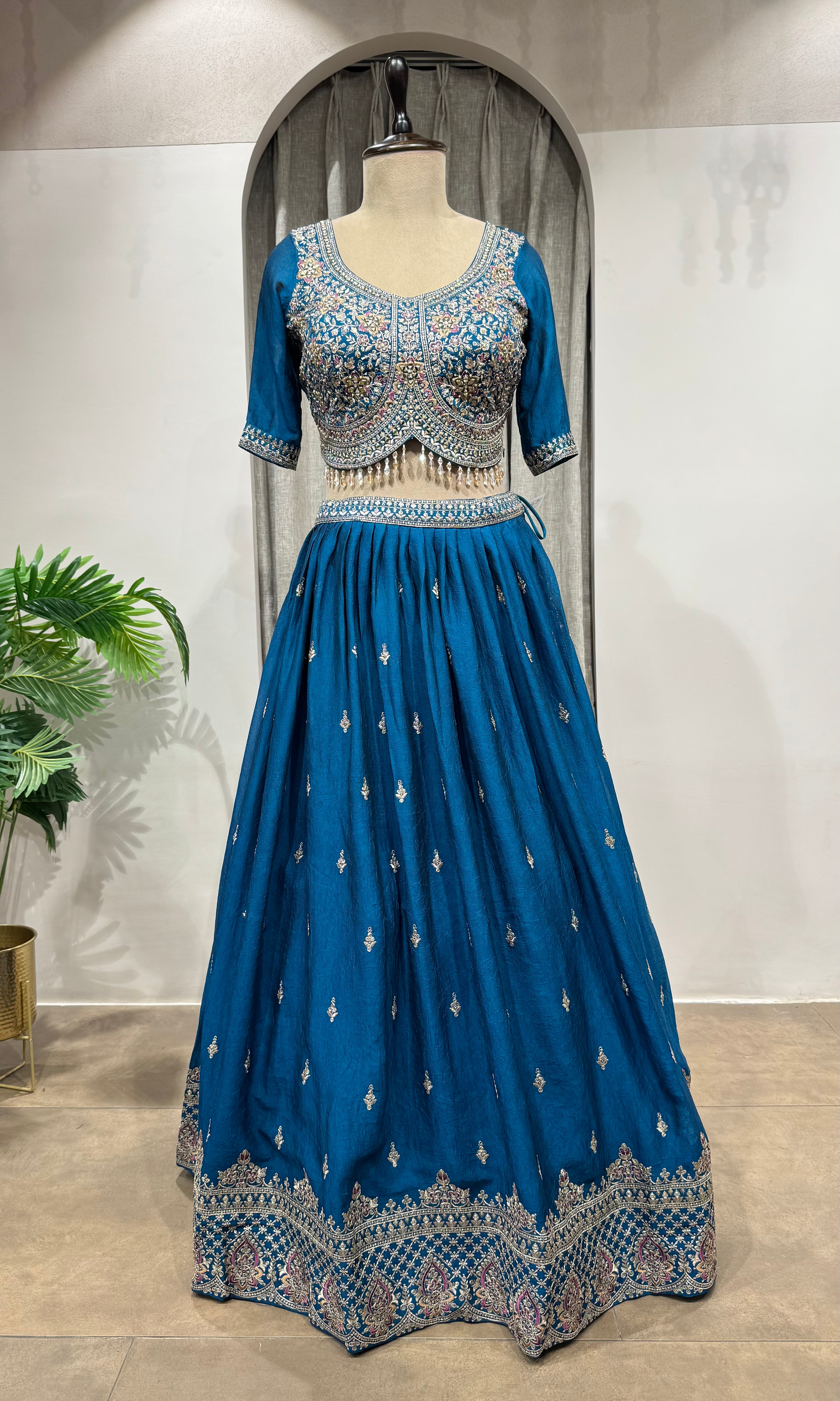 RAMA Faux Silk Embroidered Sequins Lehenga Choli