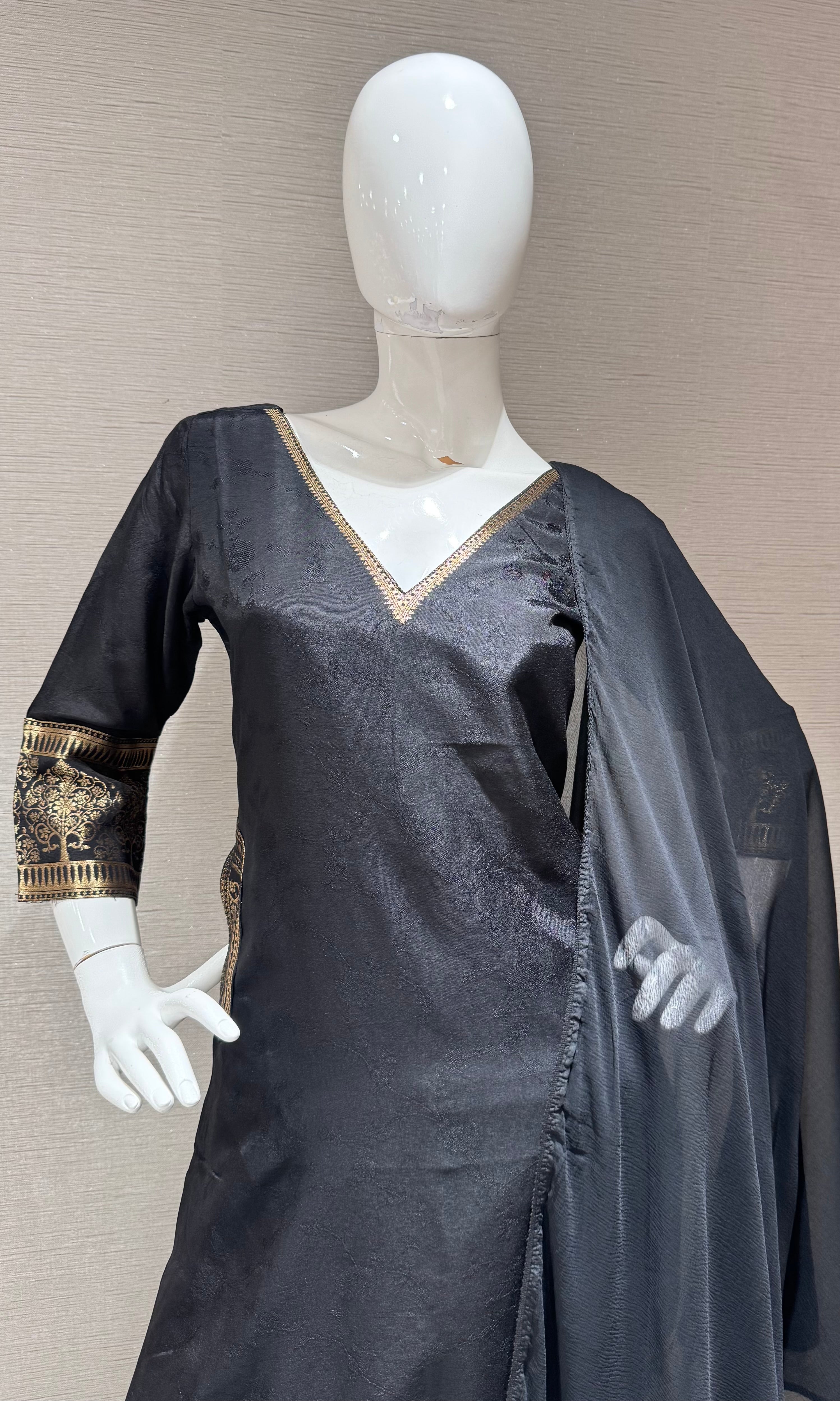 Classic Black & Gold Salwar Kurta set
