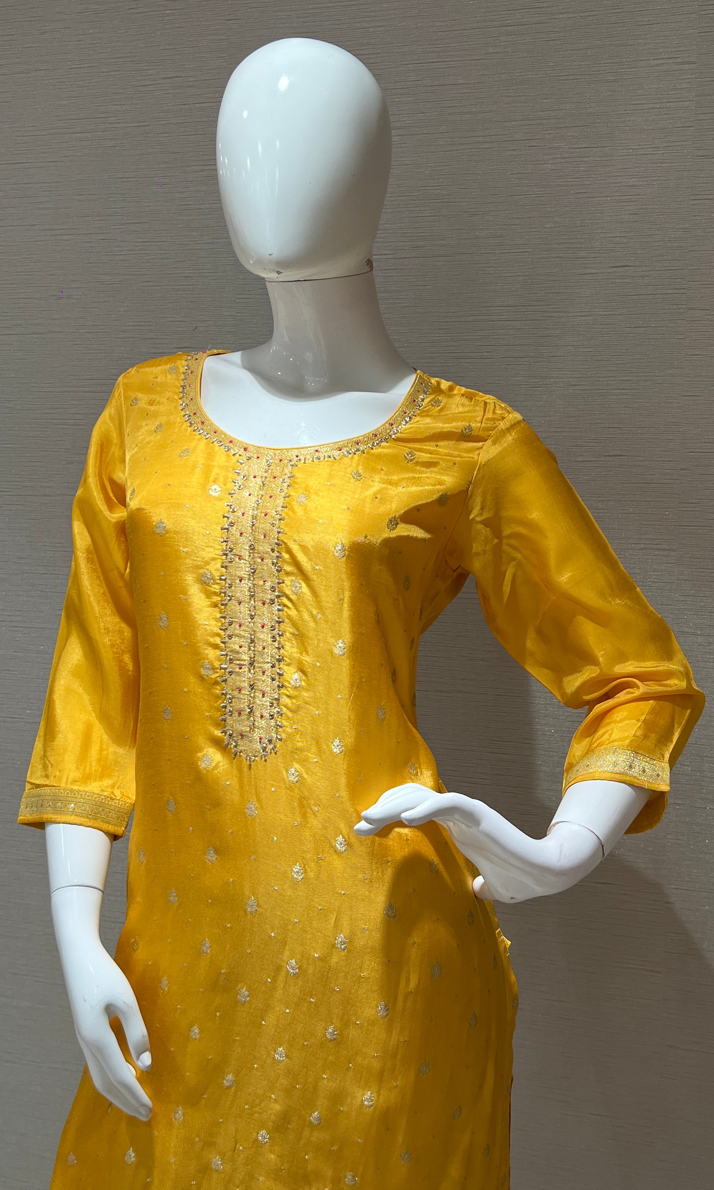 Mustard yellow kurta set