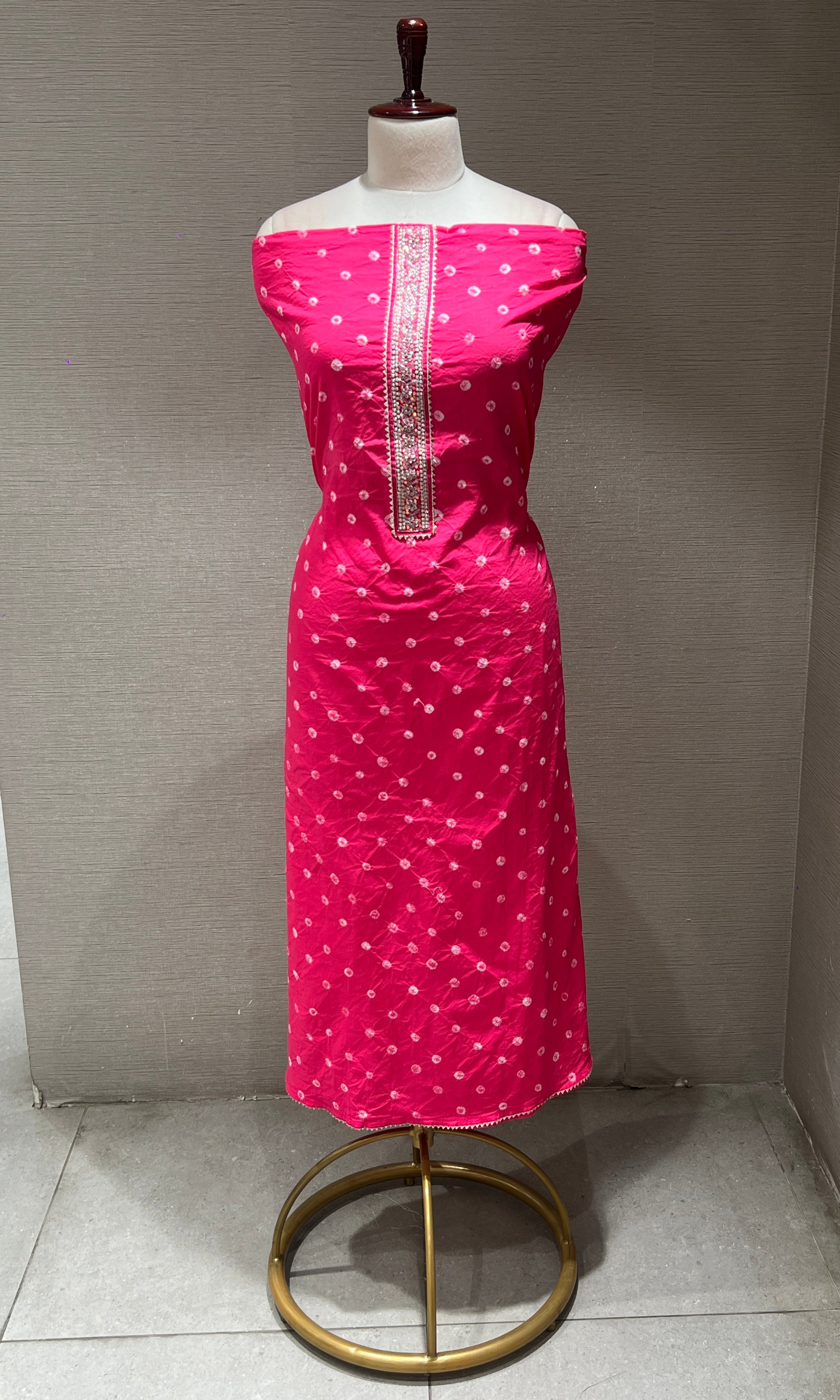 Pink dress material