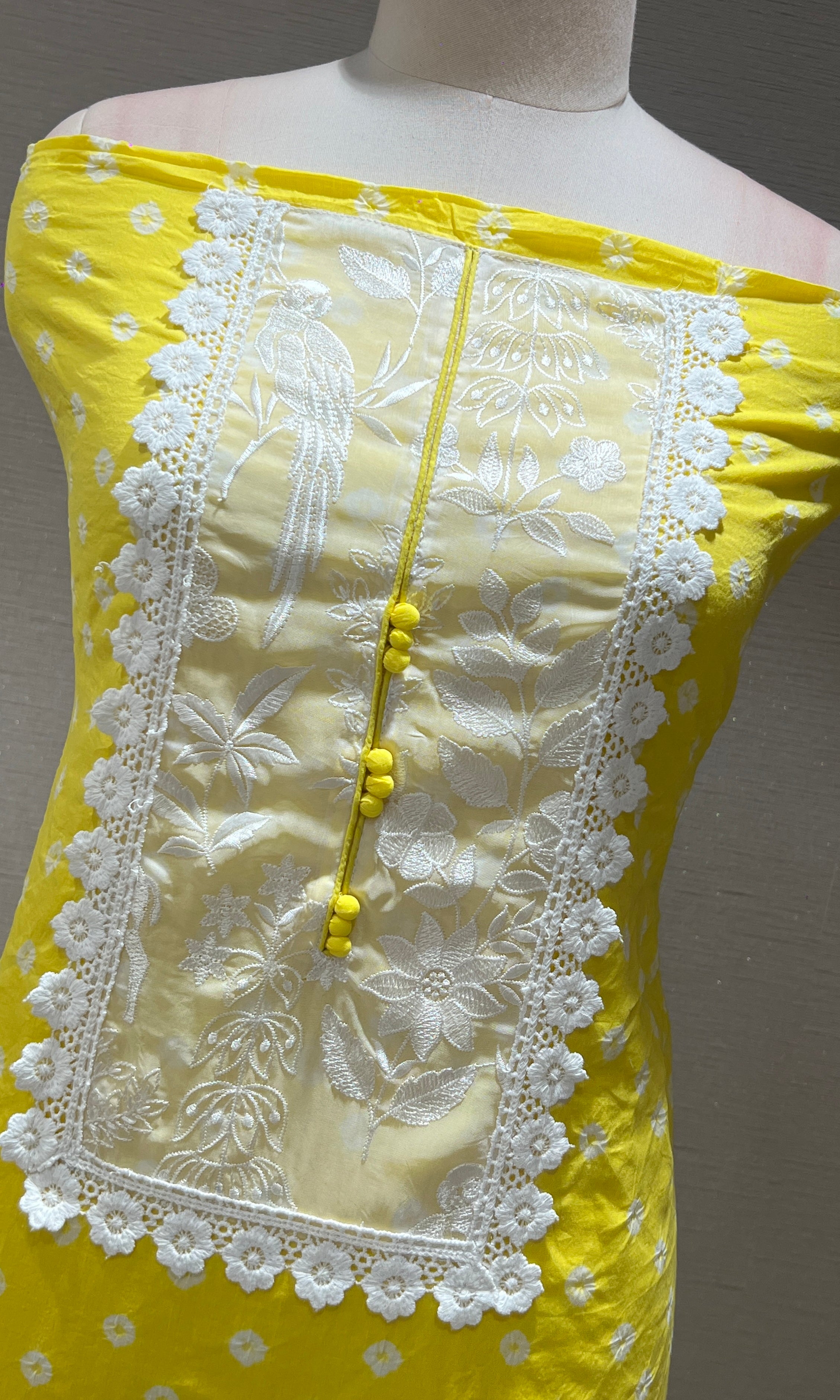 Yellow dress material