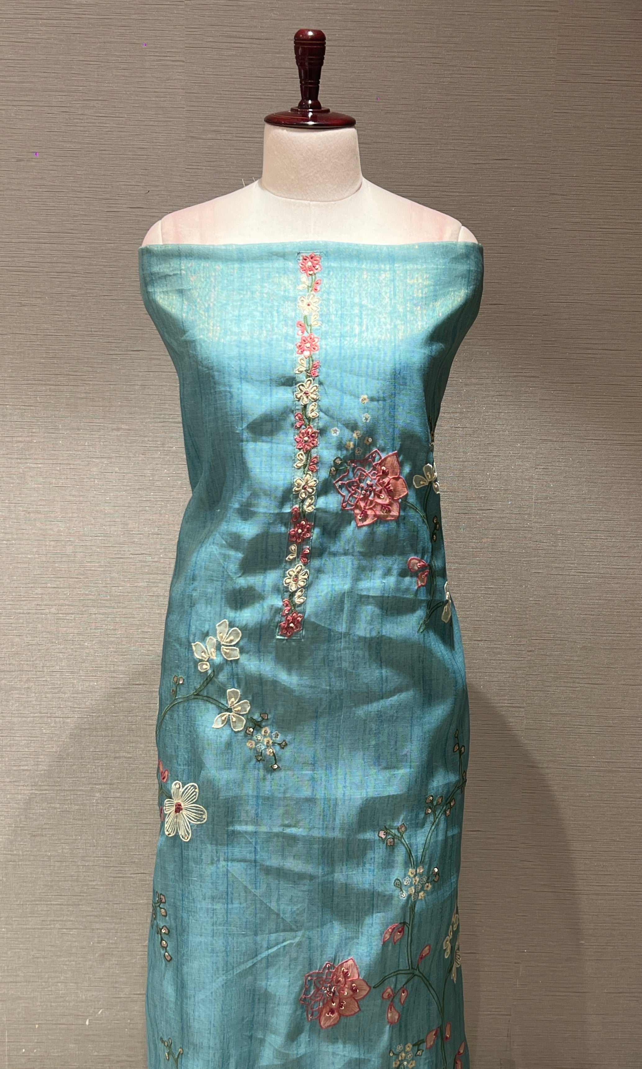 Light blue dress material