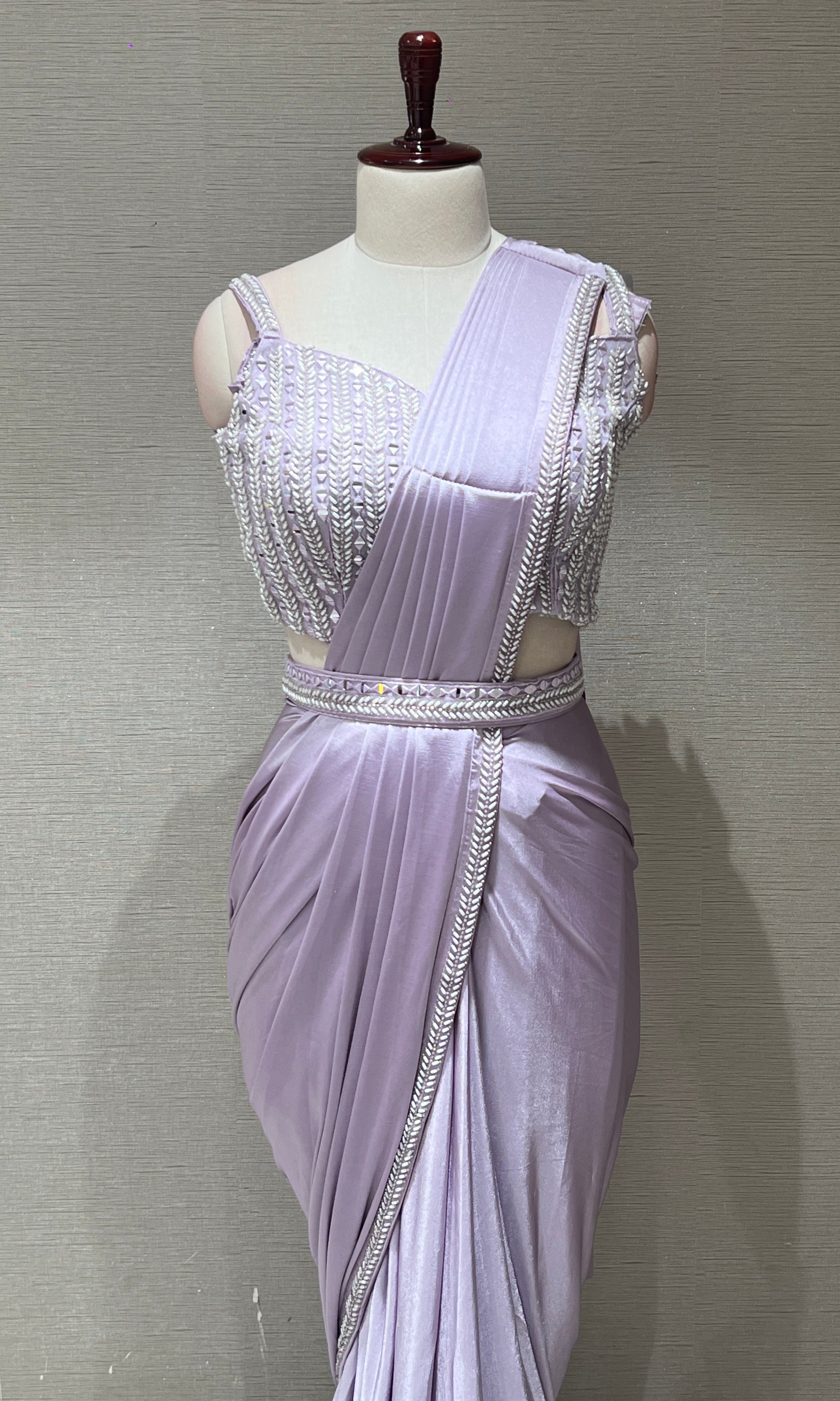 Lavender one minute saree