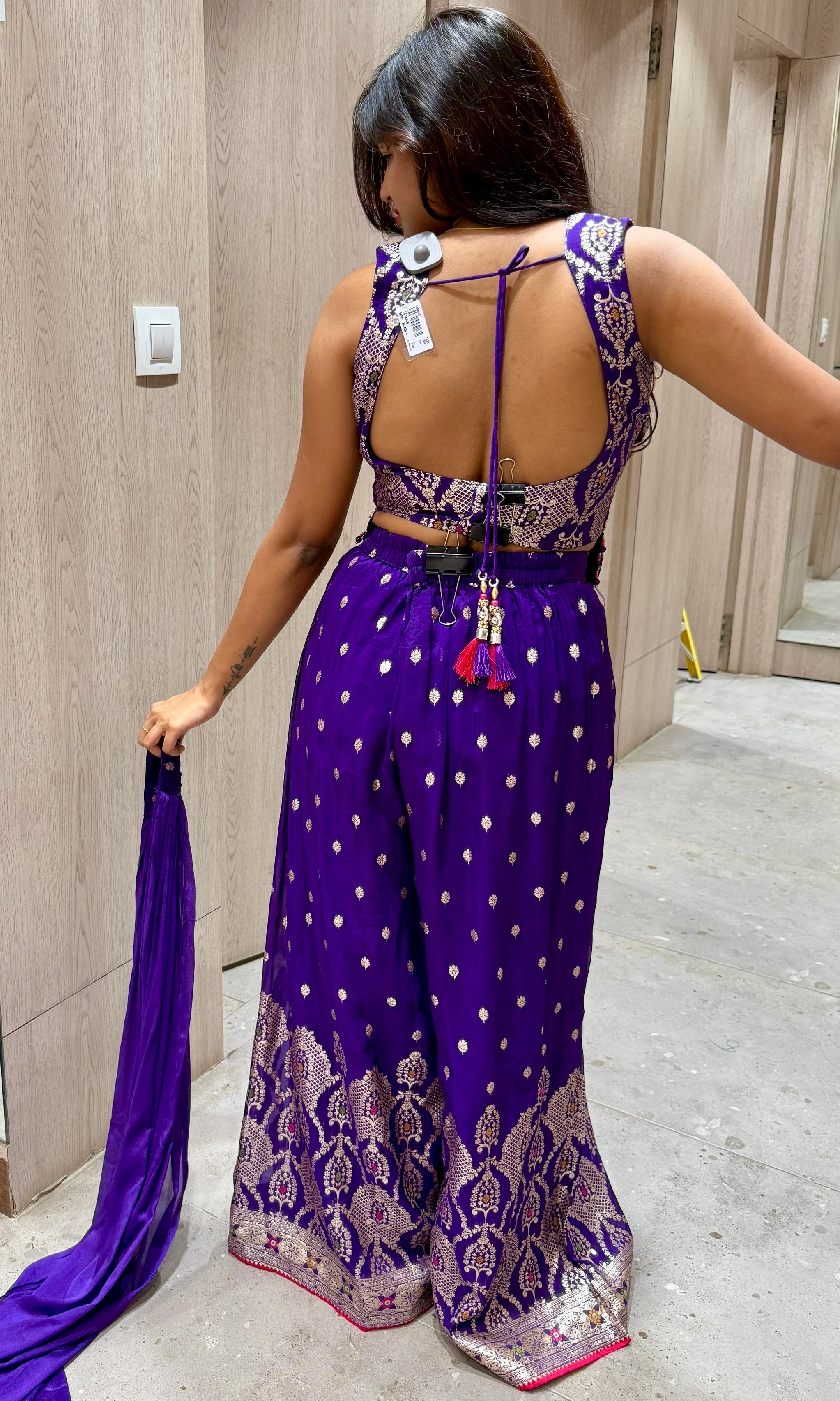 Purple palazzo set