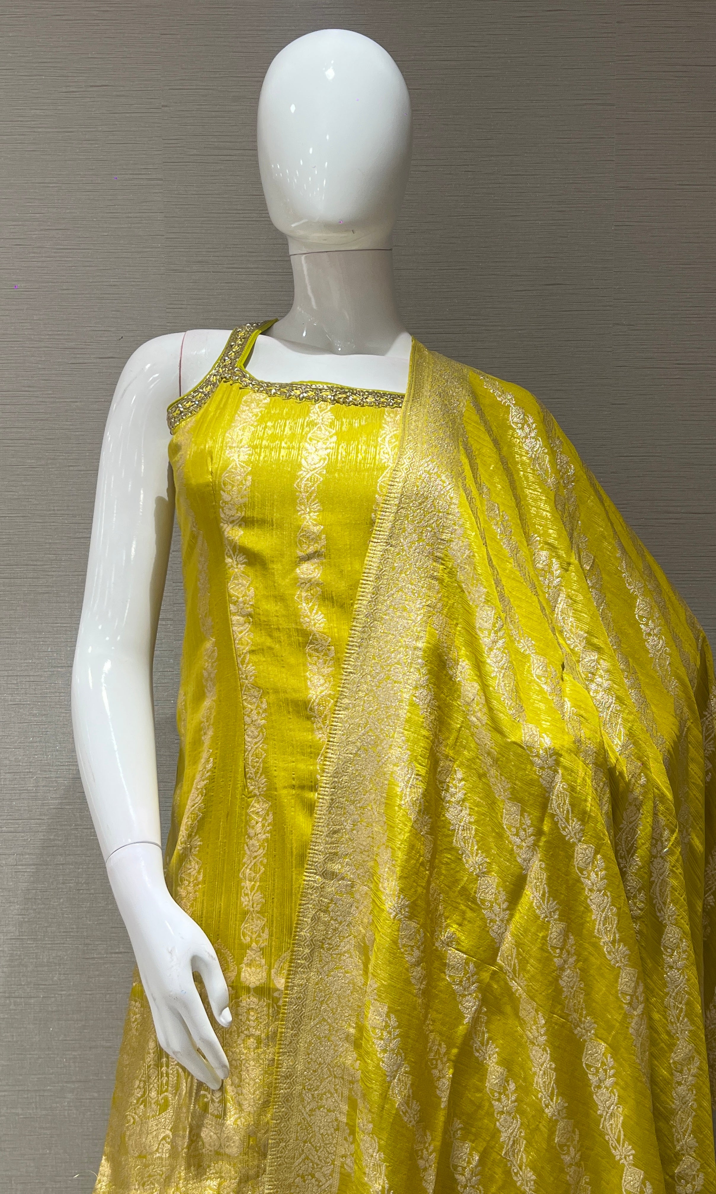 MEHENDI GREEN AND Gold Sharara Set