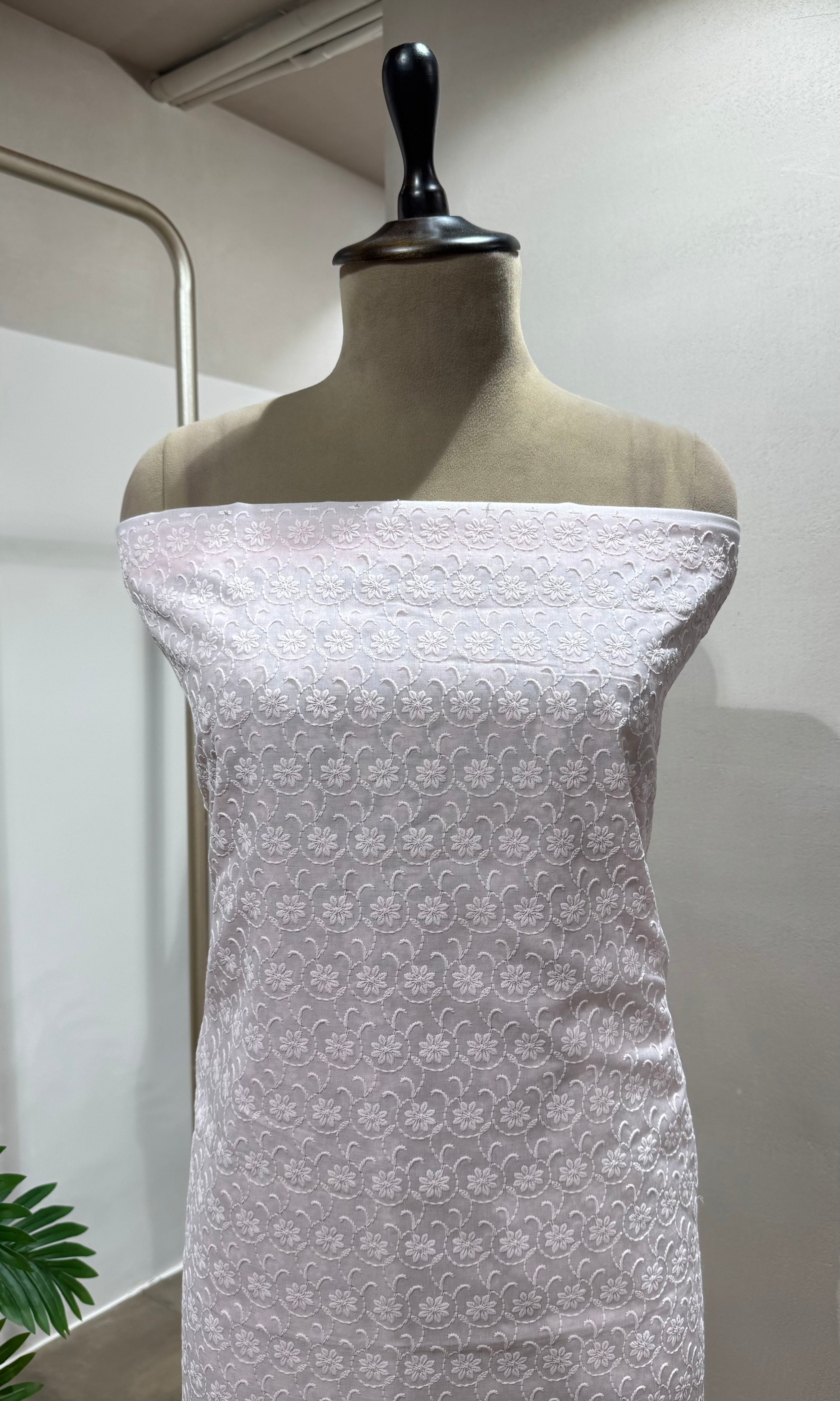 PINK CHIKANKARI DRESS MATERIAL