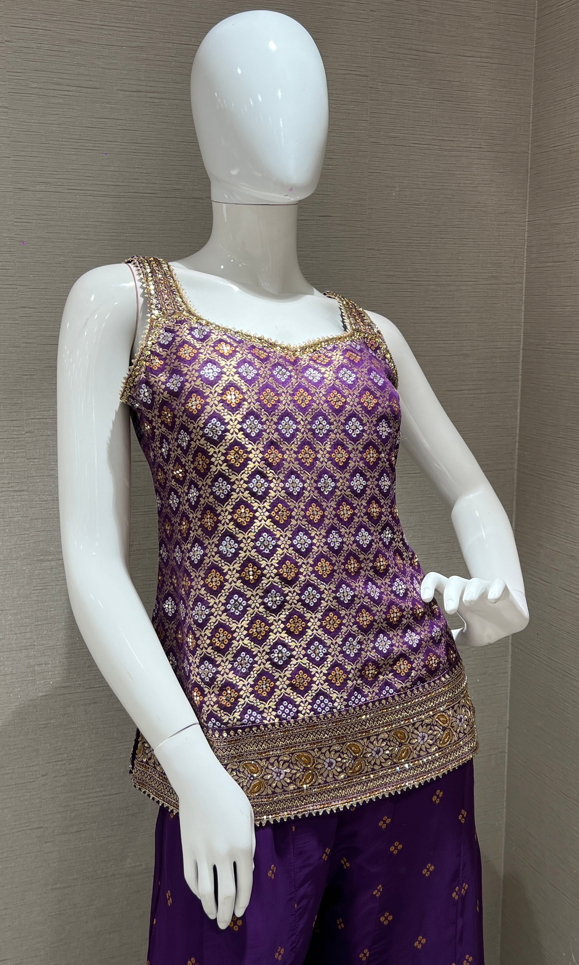 Purple palazzo set