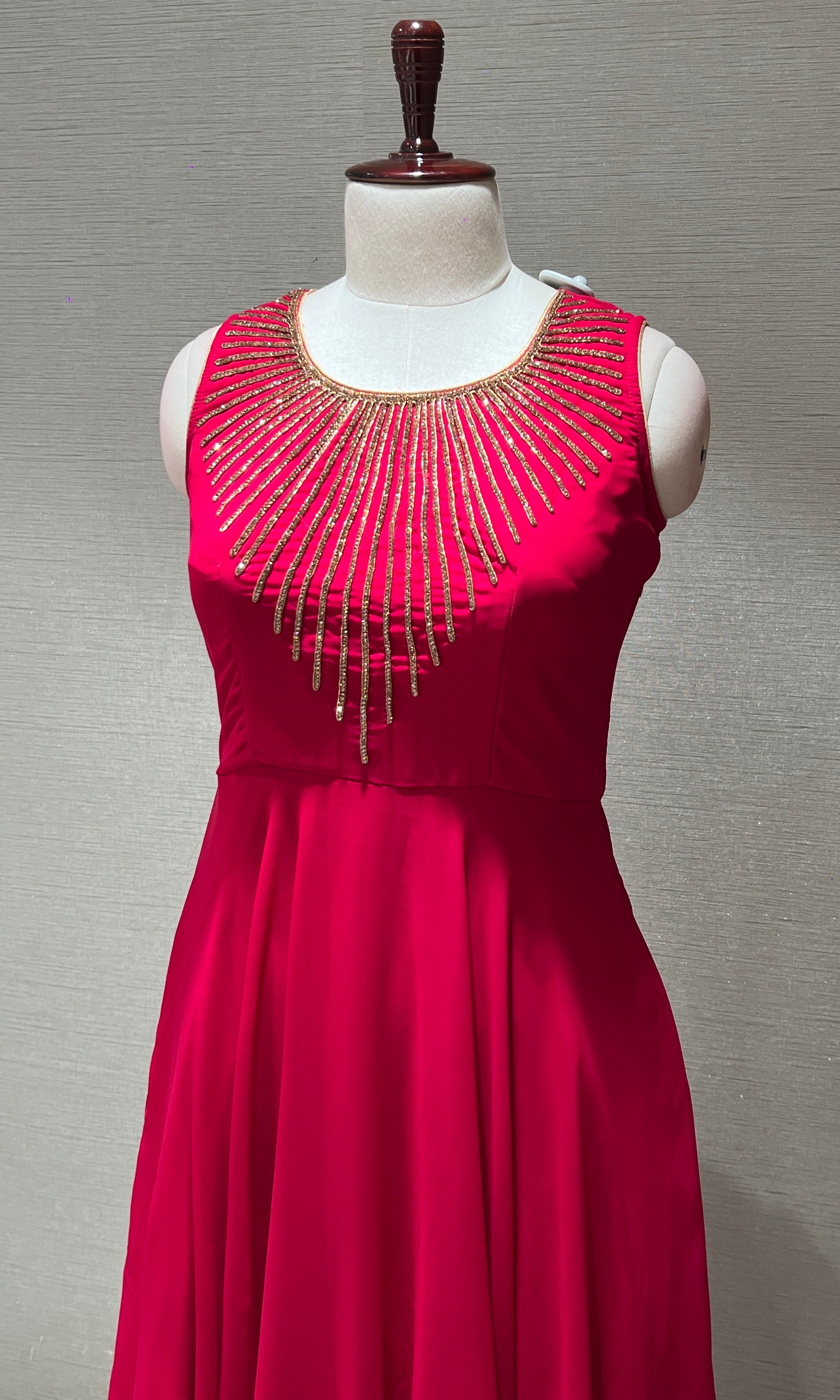 Pink long dress