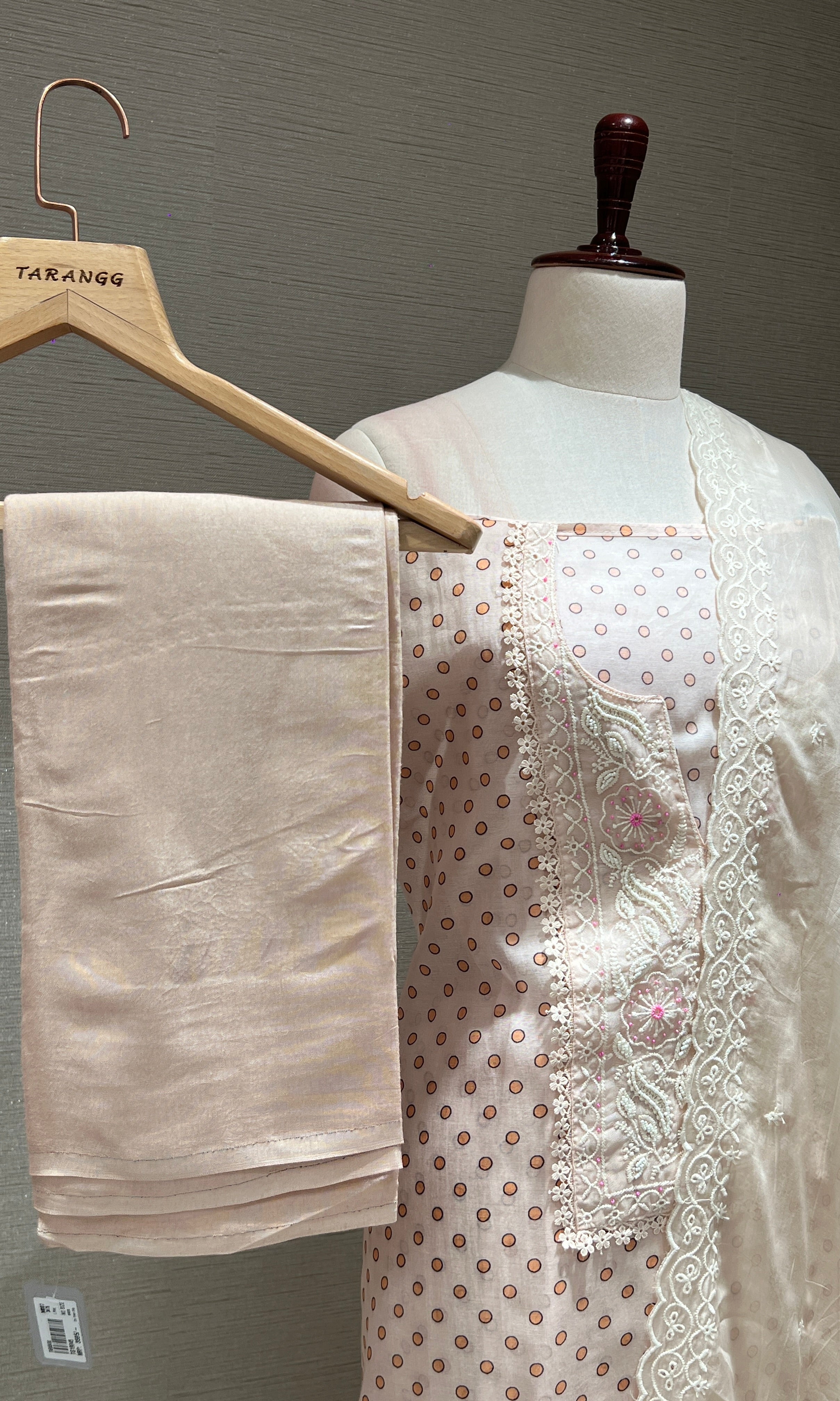 LIGHT PINK DRESS MATERIAL