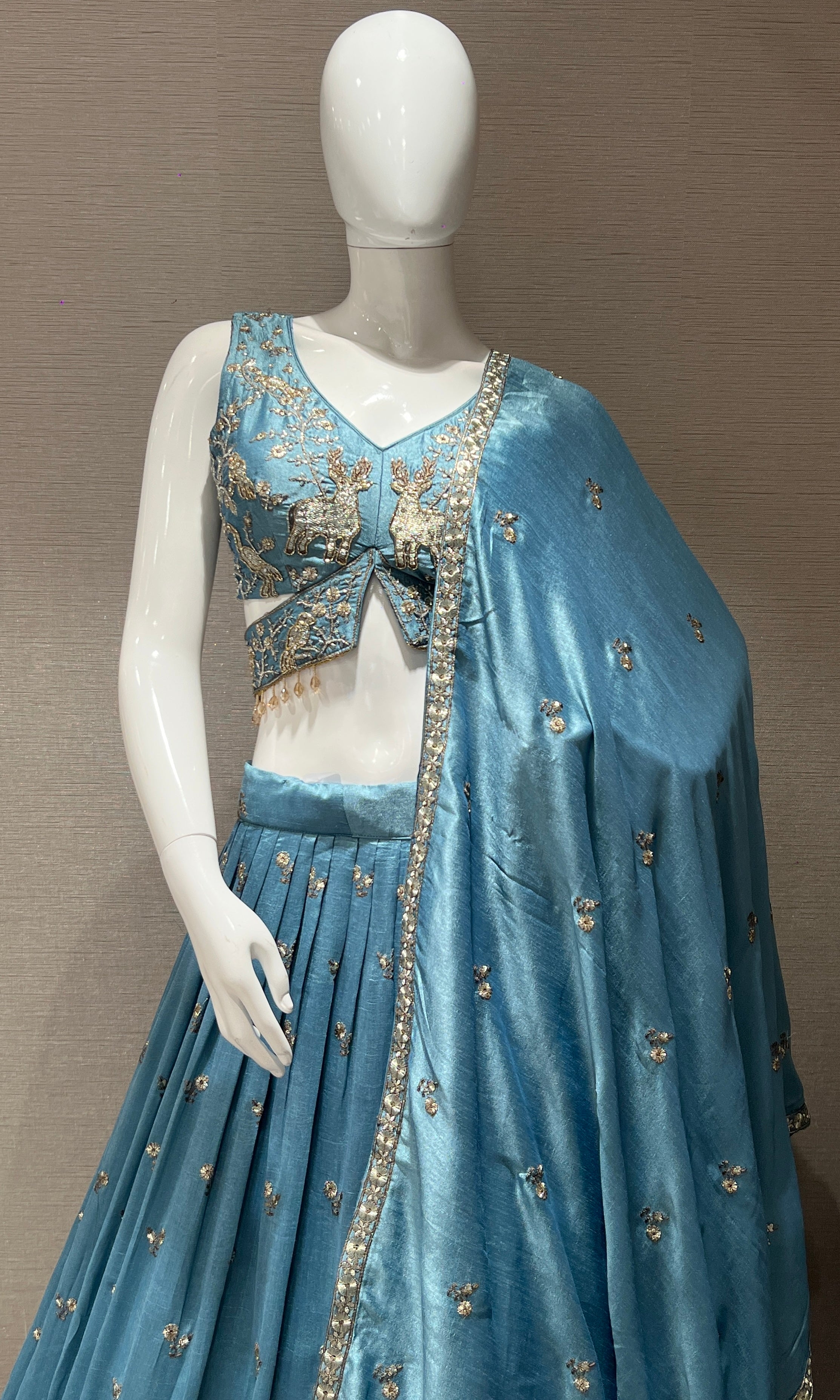 Light blue Lehenga