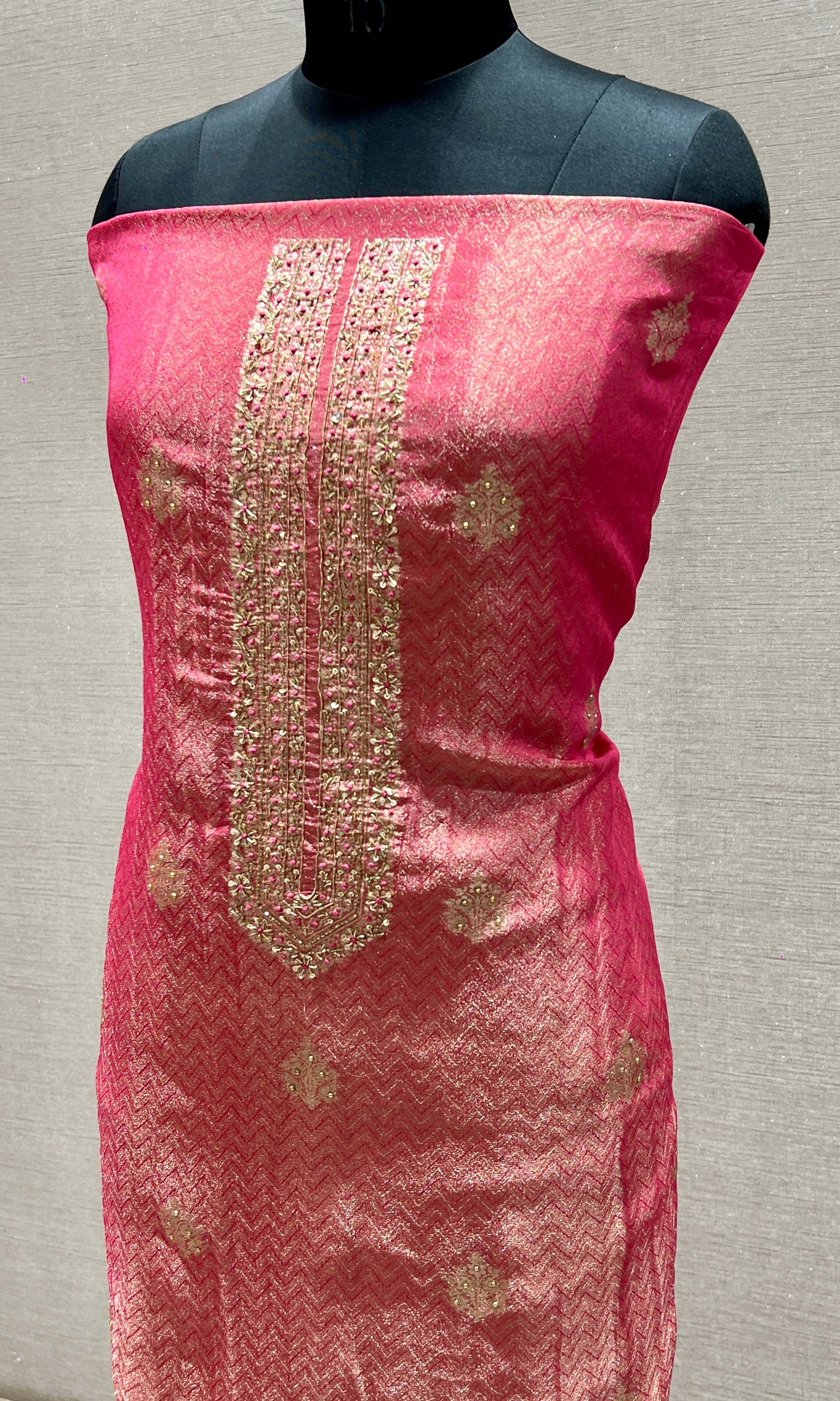 rose Pink dress material
