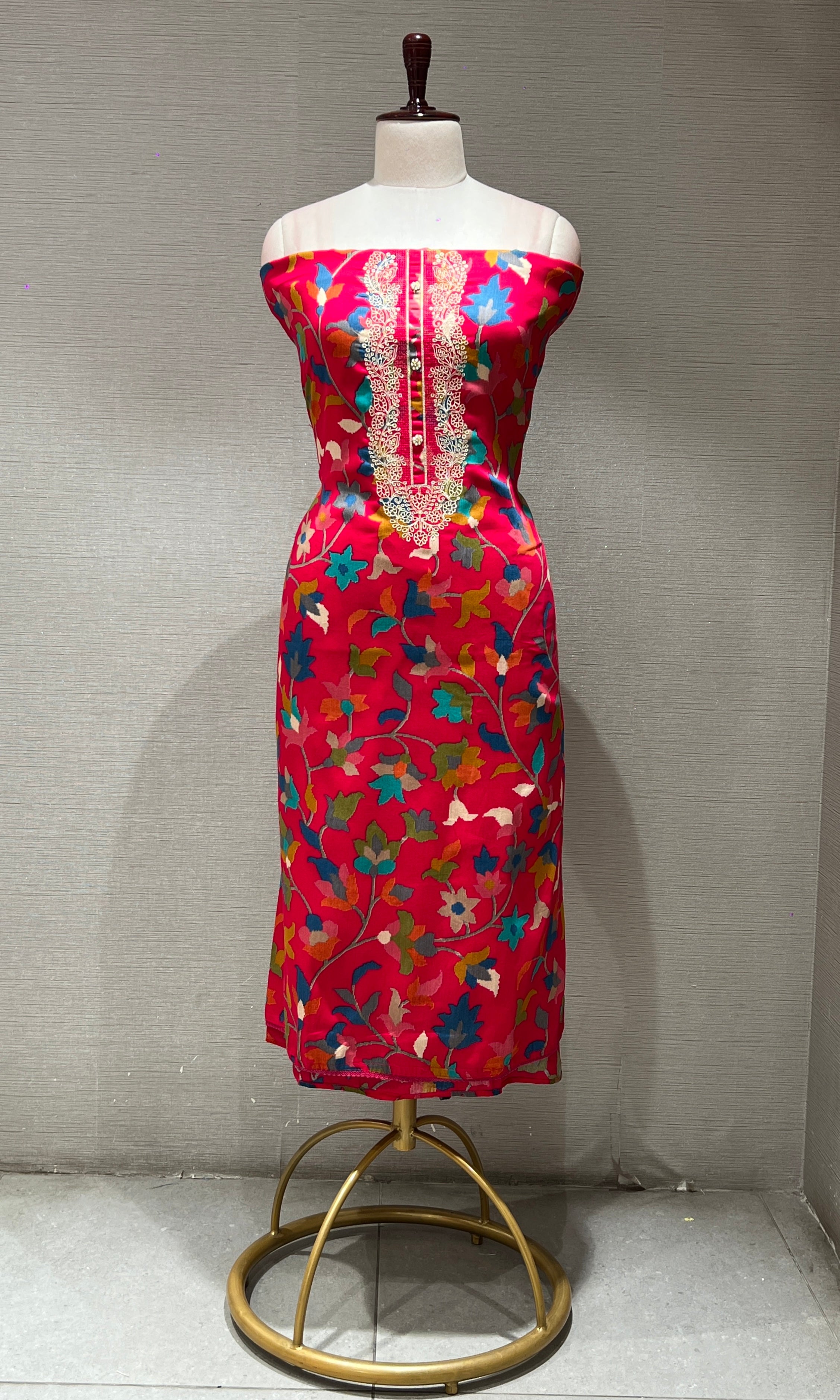 Rani pink dress material