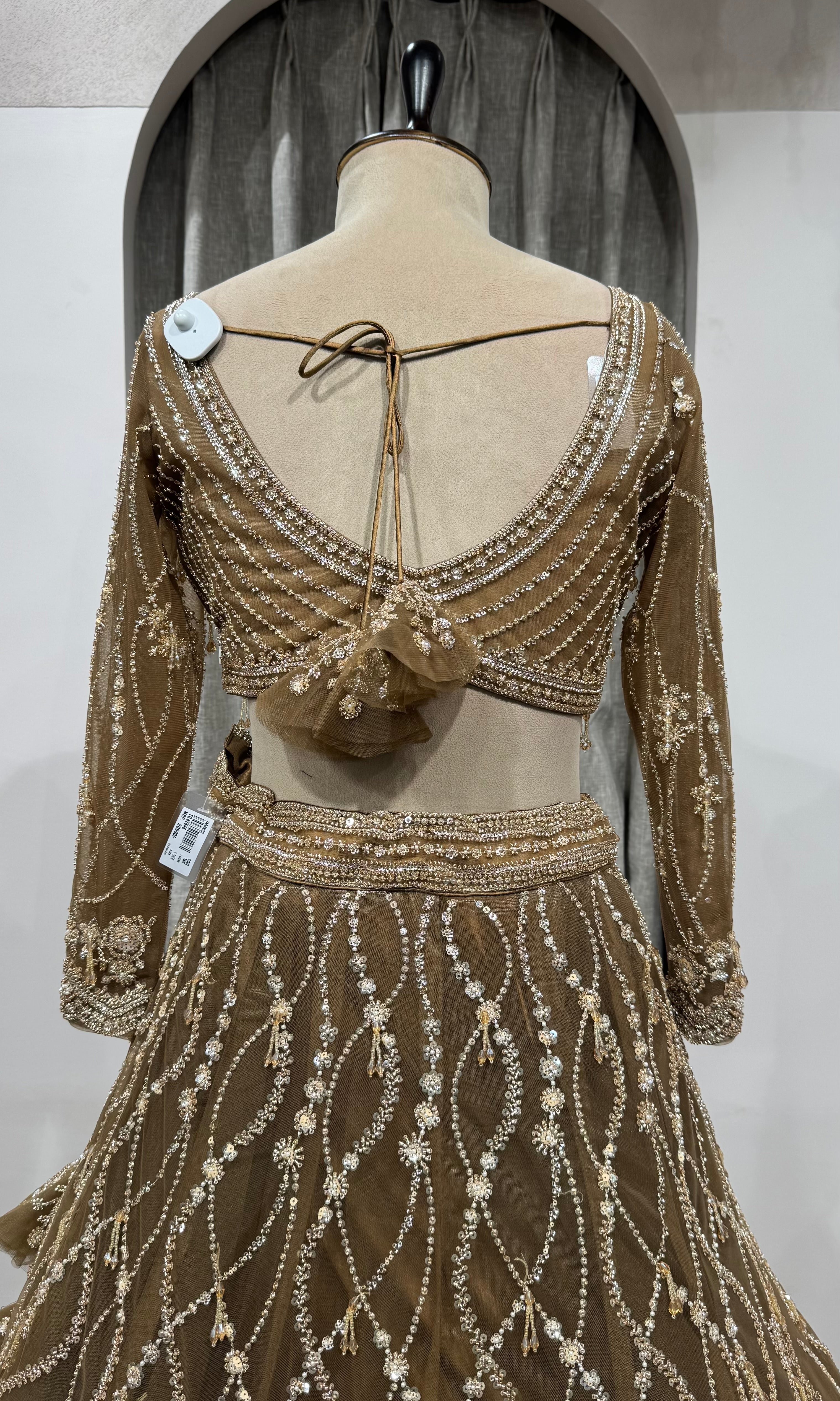 Mocha Brown Designer Lehenga with Sequins