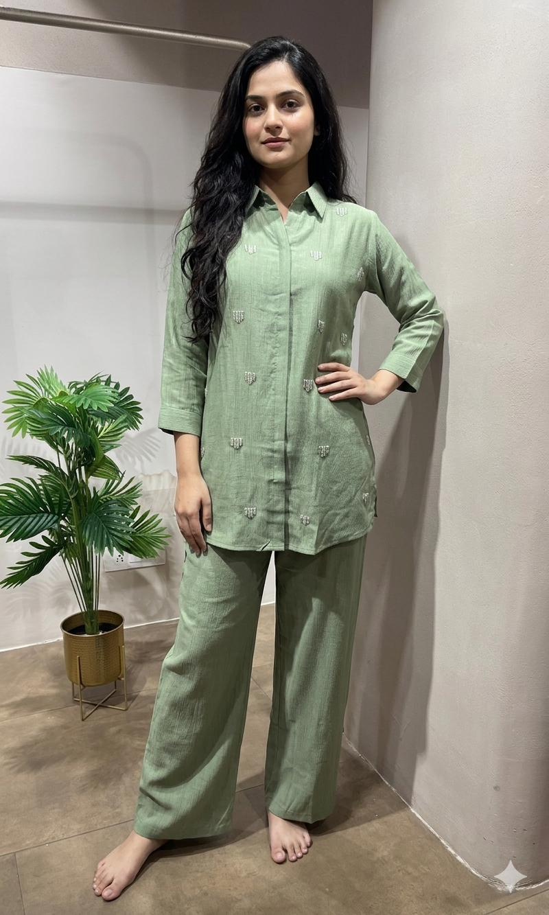 Pistachio Green cord set