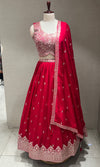Pink Heavy Mirror Embroidered Lehenga