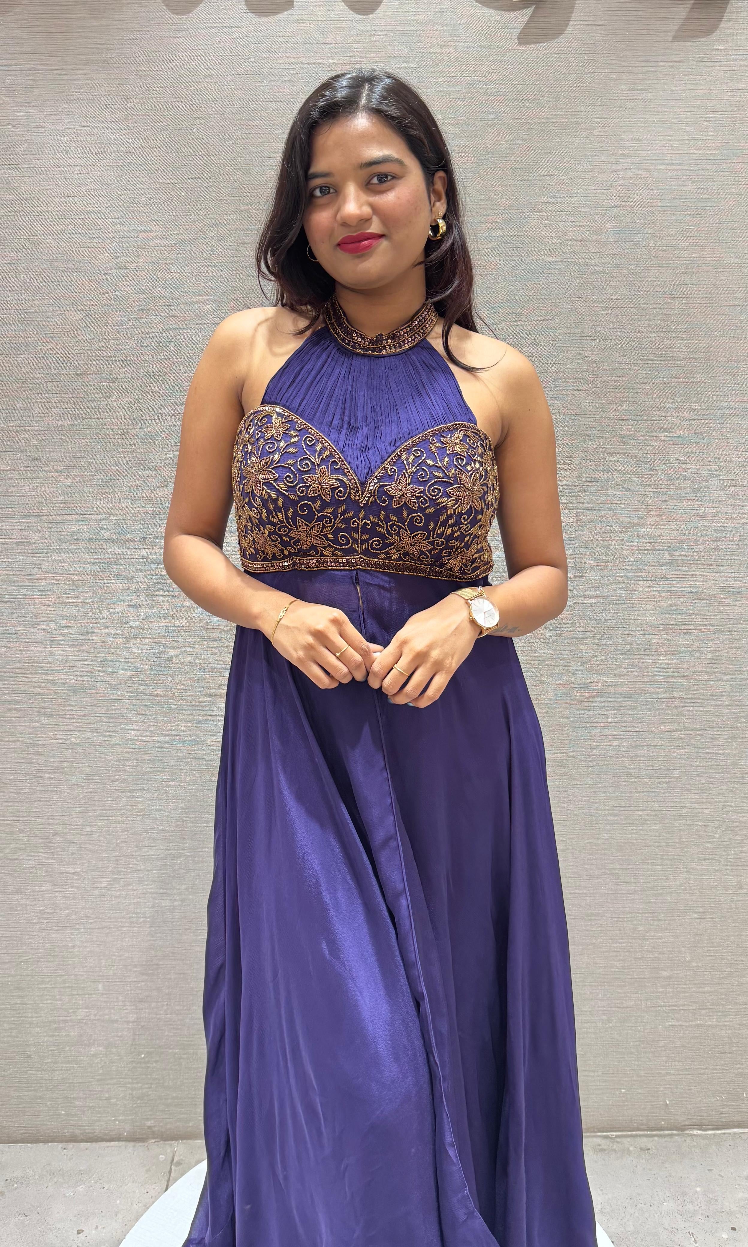 Purple ANARKALI LONG DRESS