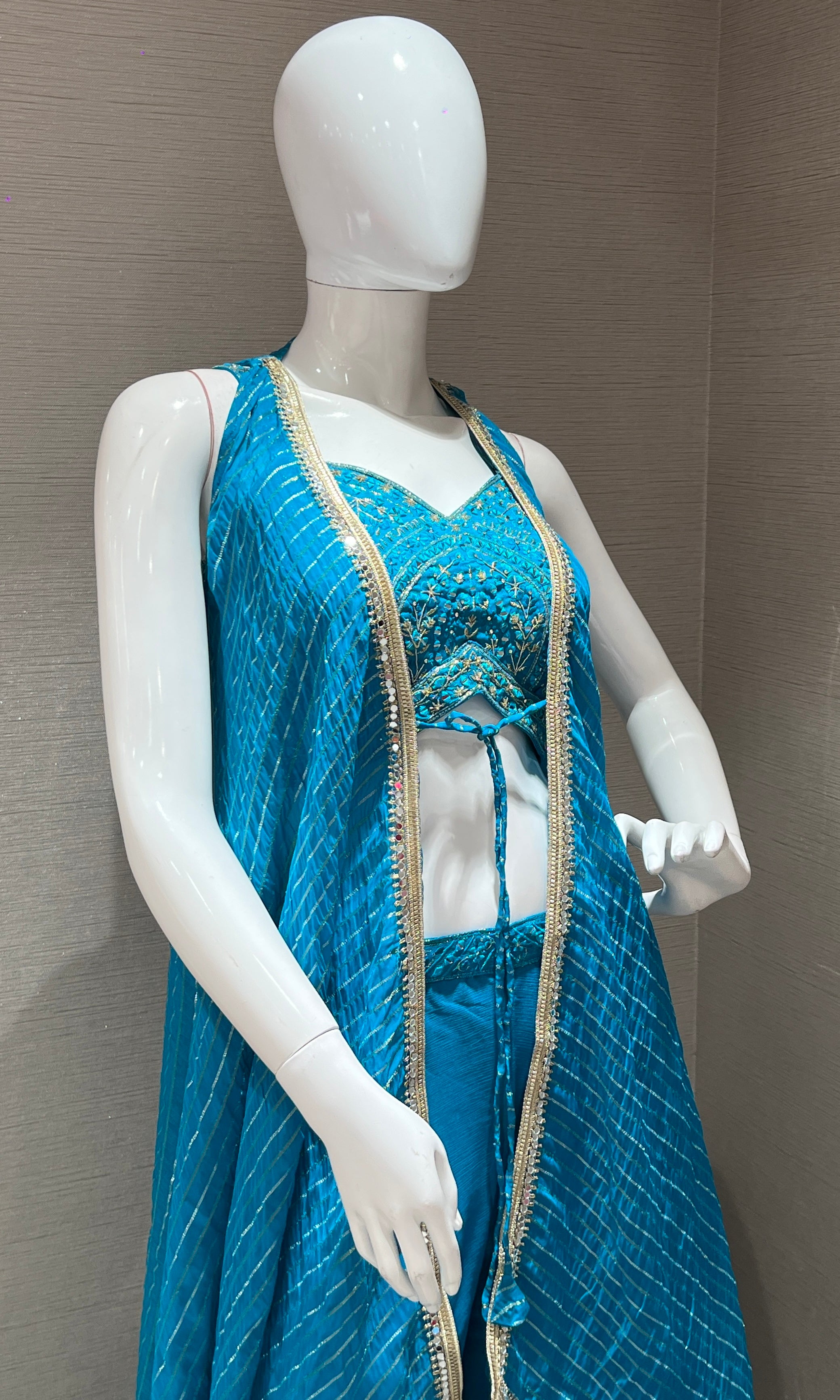 Rama blue palazzo with cape