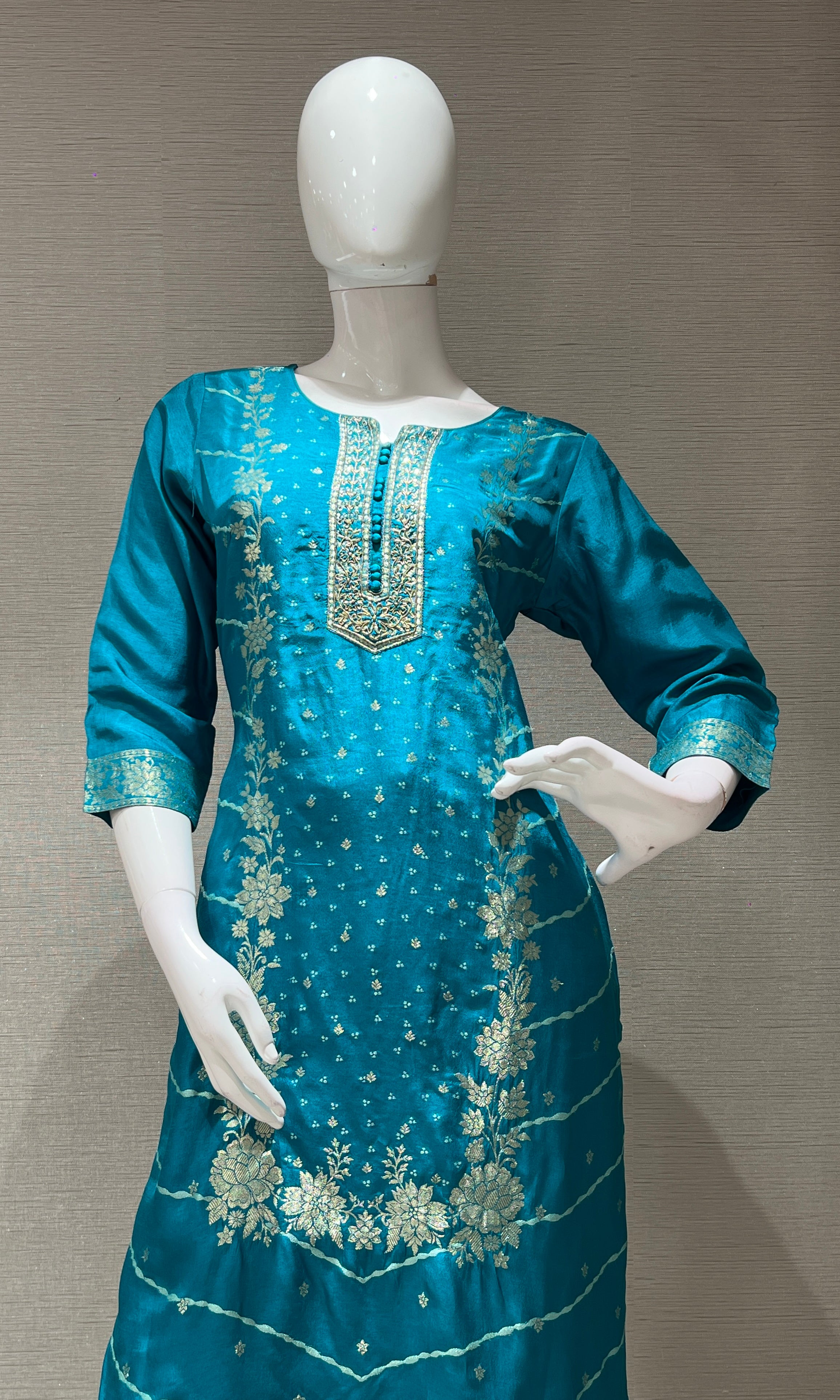 RAMA FLORAL PRINT EMBROIDERED KURTA SET