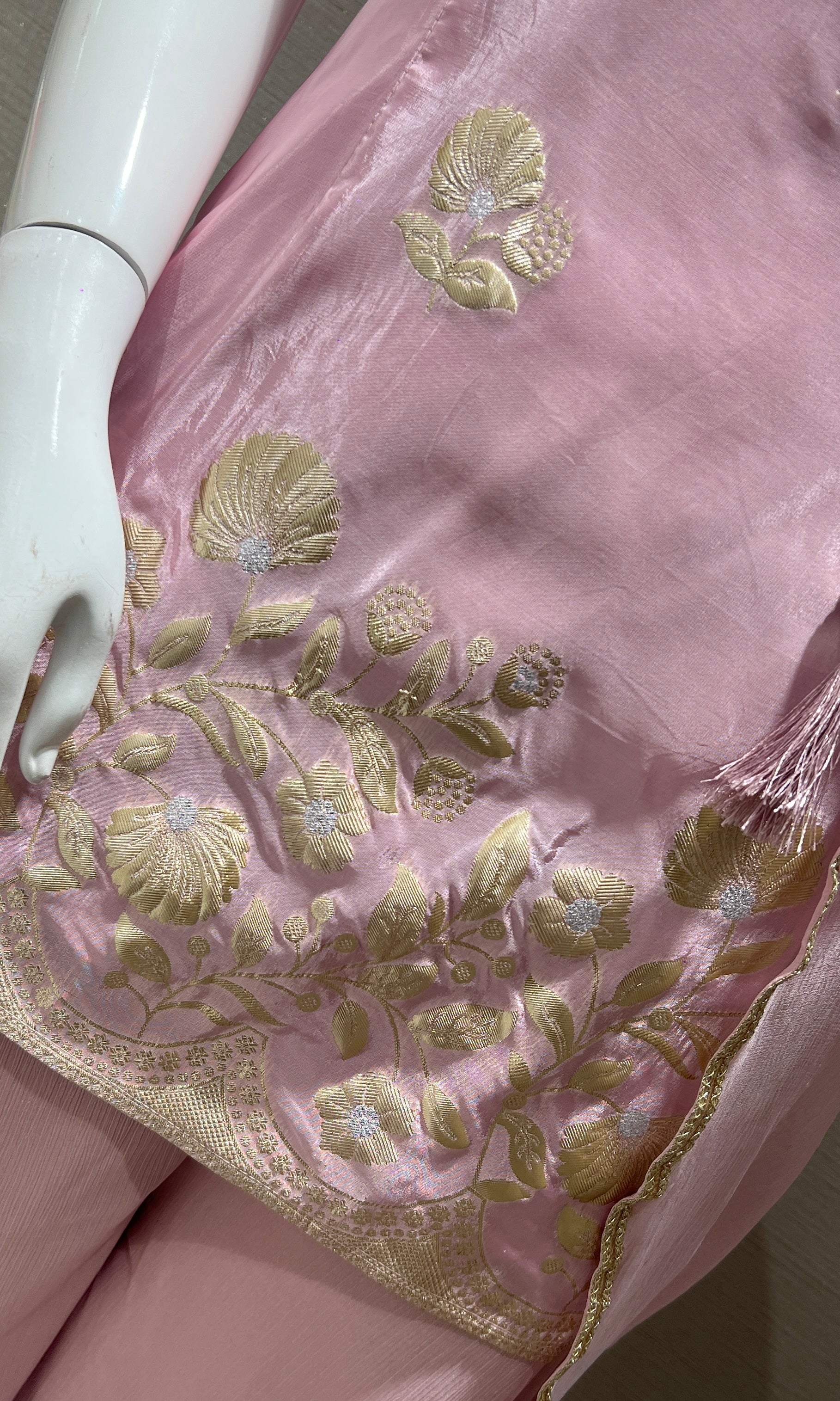 Rose pink embroidered sharara palazzo