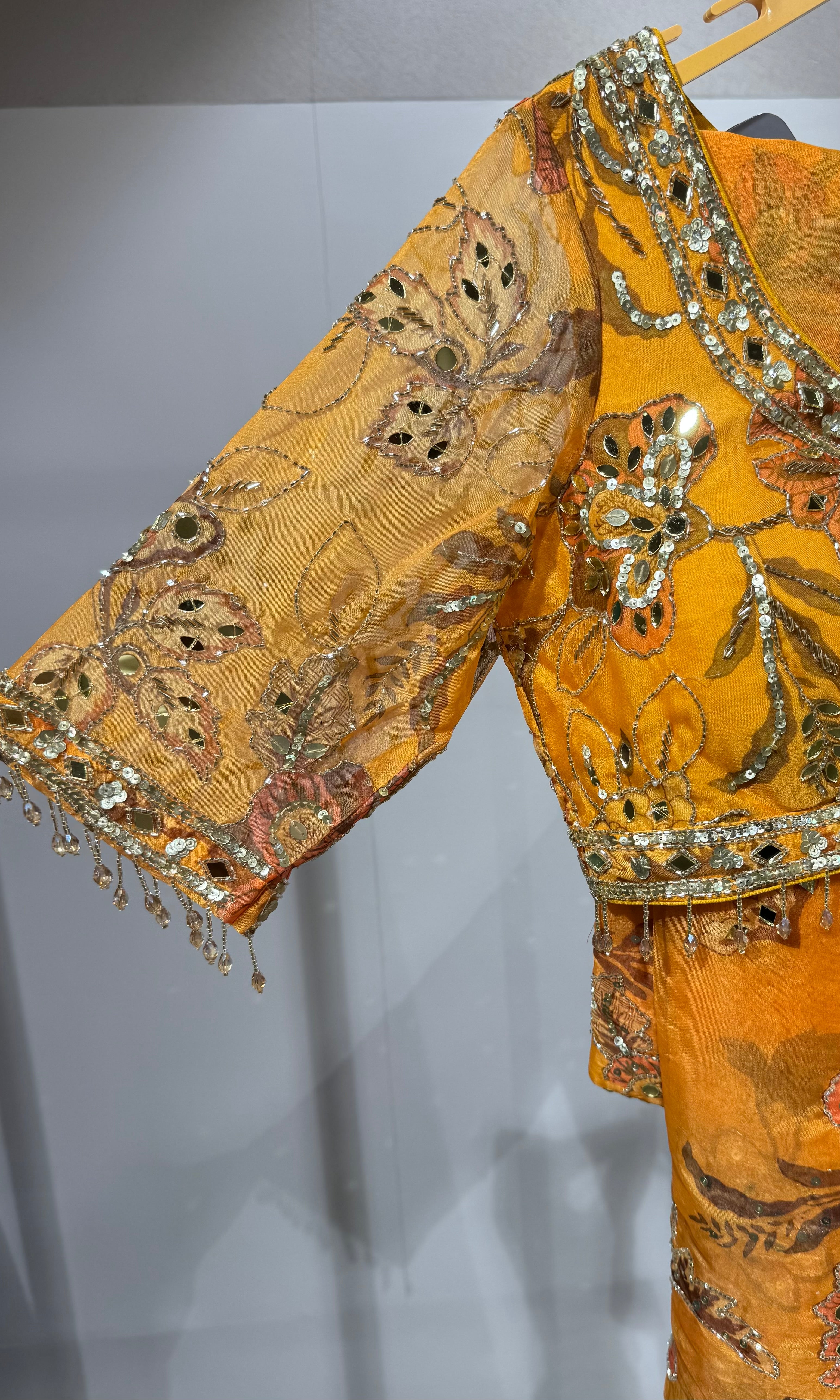 Yellow DESIGNER saree with blouse