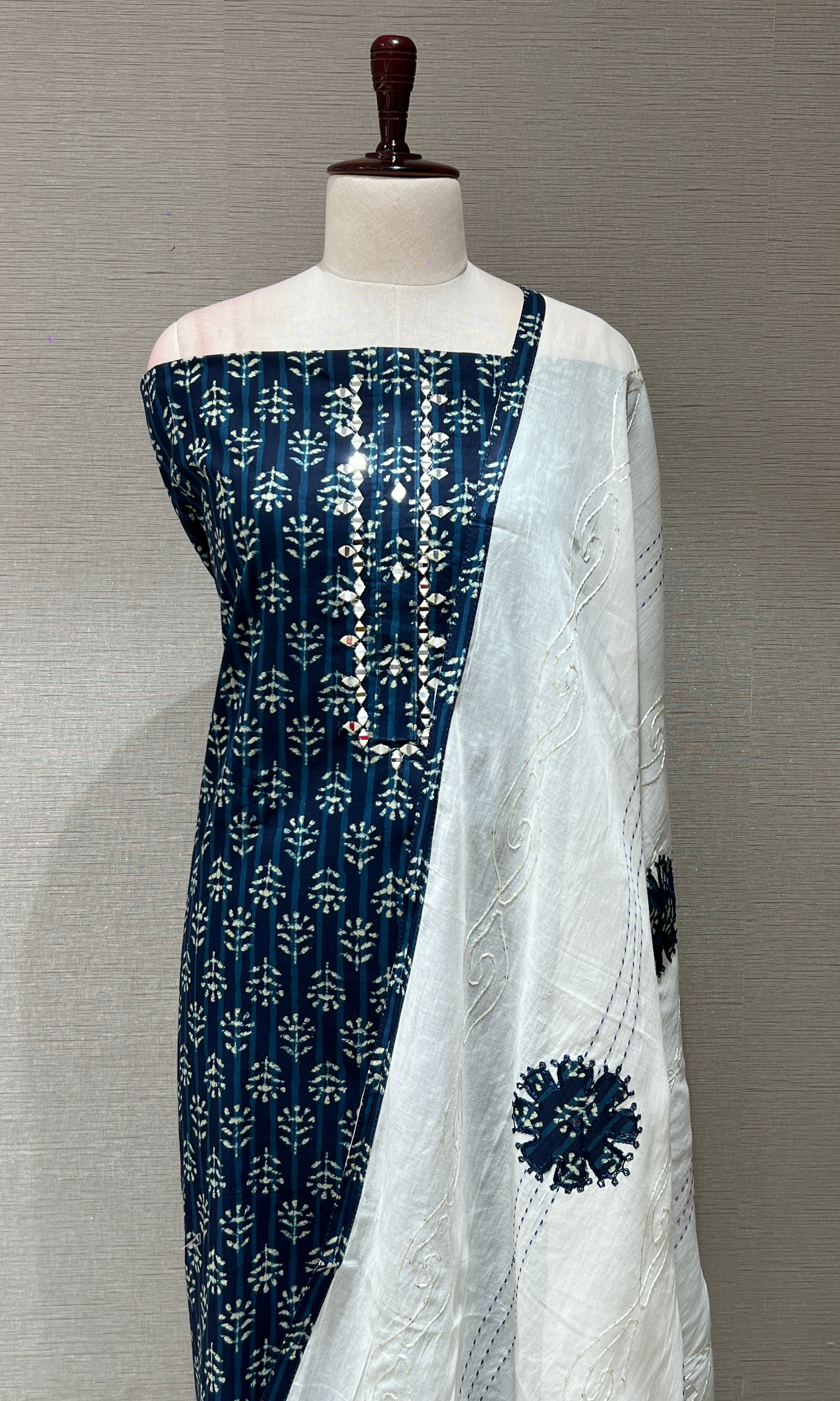 Navya blue dress material