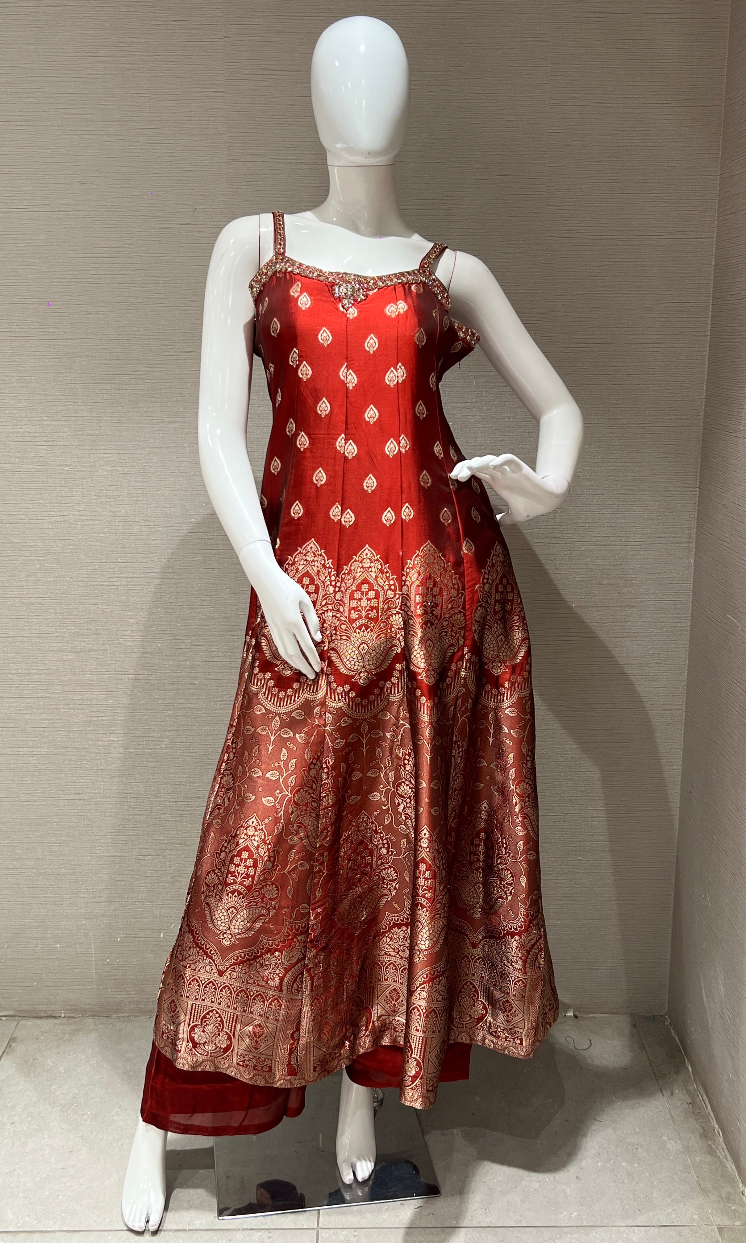 Maroon Sharara kurta set
