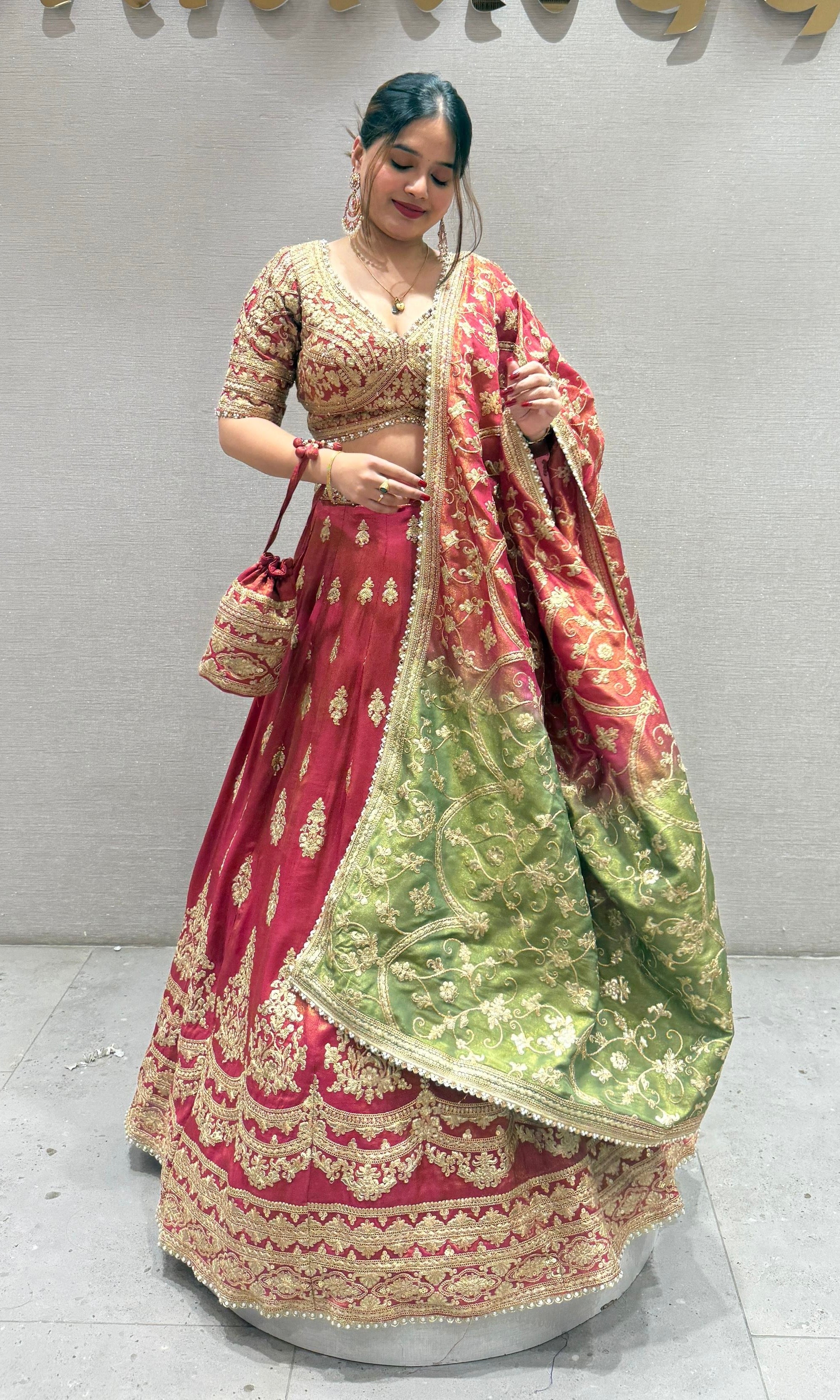Rust Lehenga