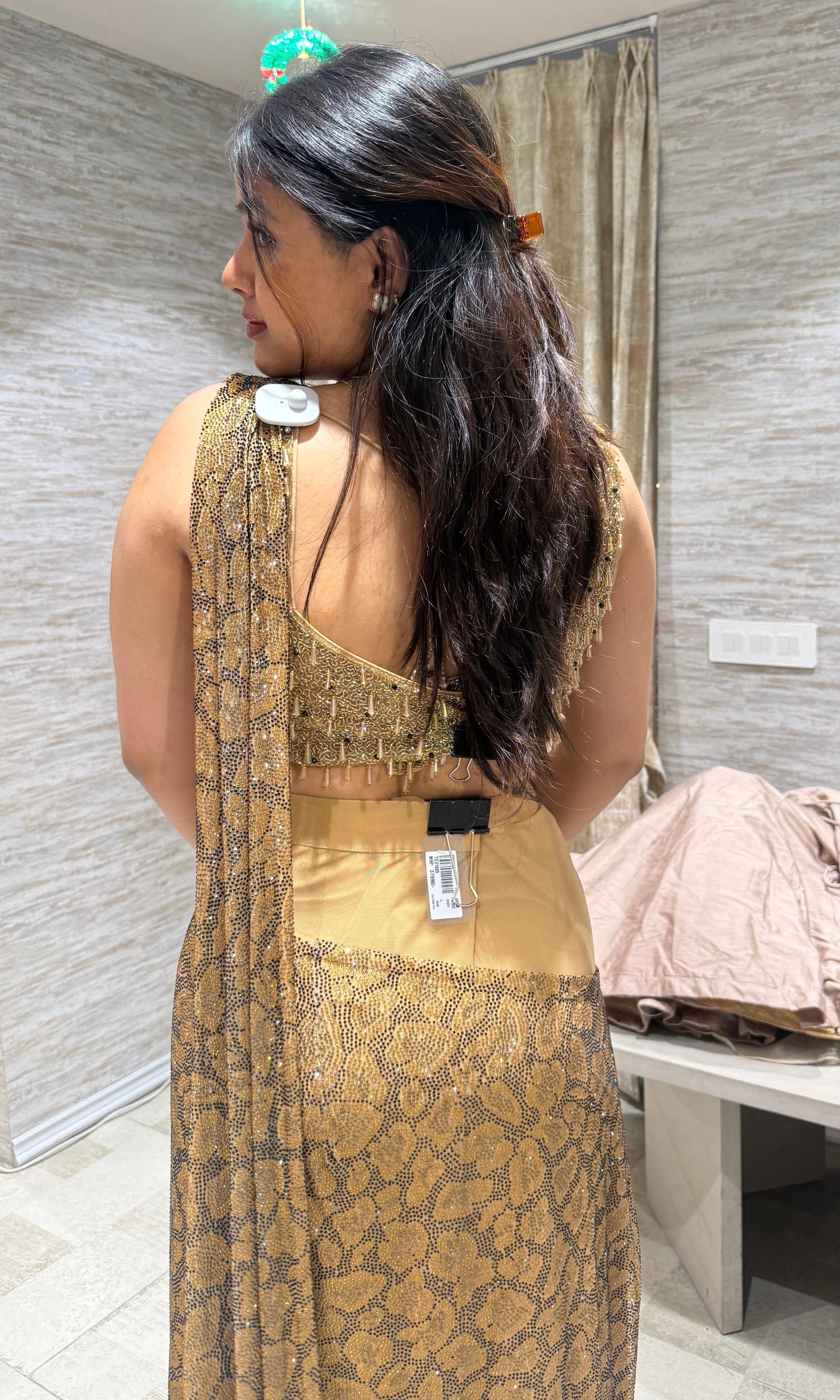 Chikoo GOLDEN drape saree