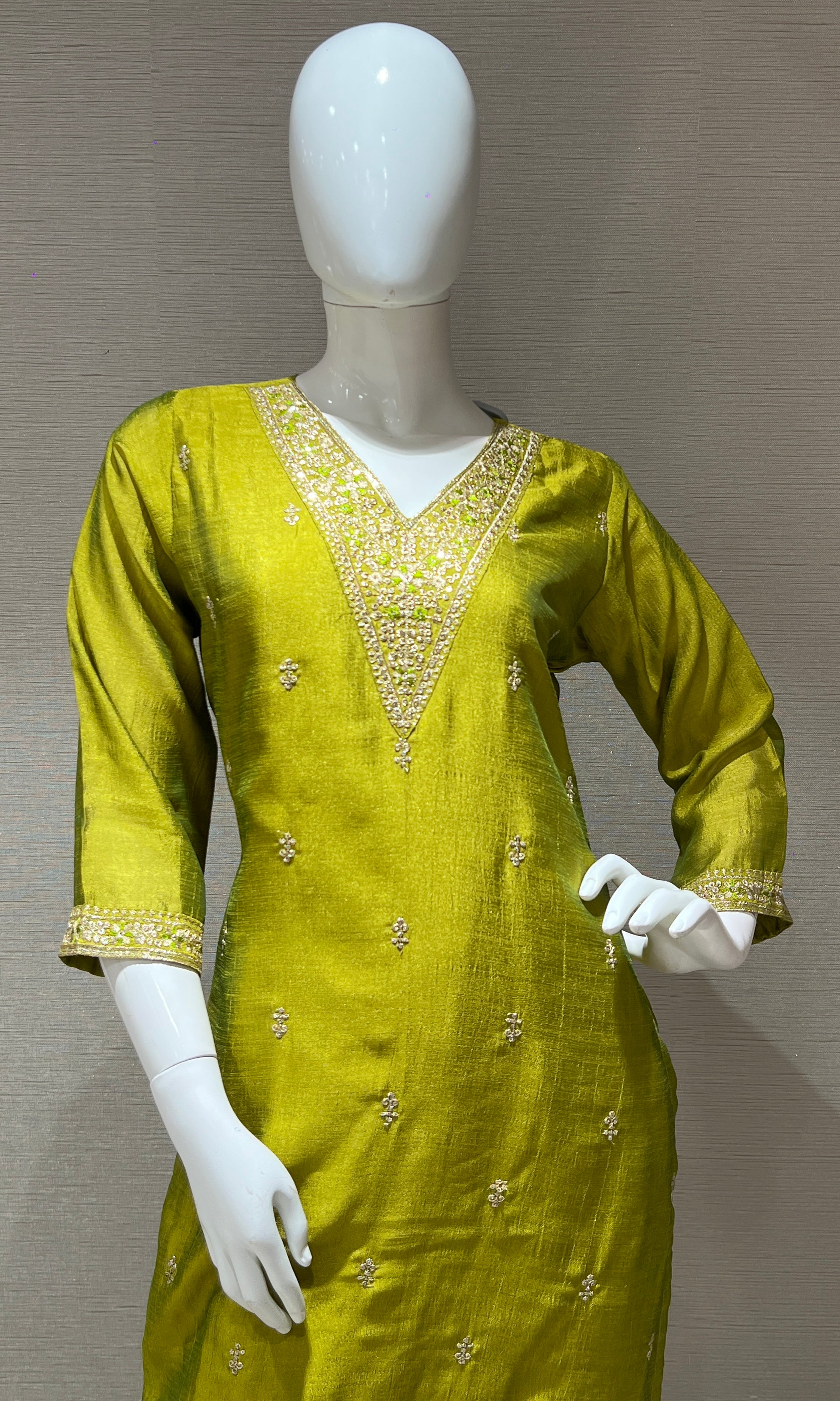 Mehandi Green kurta set