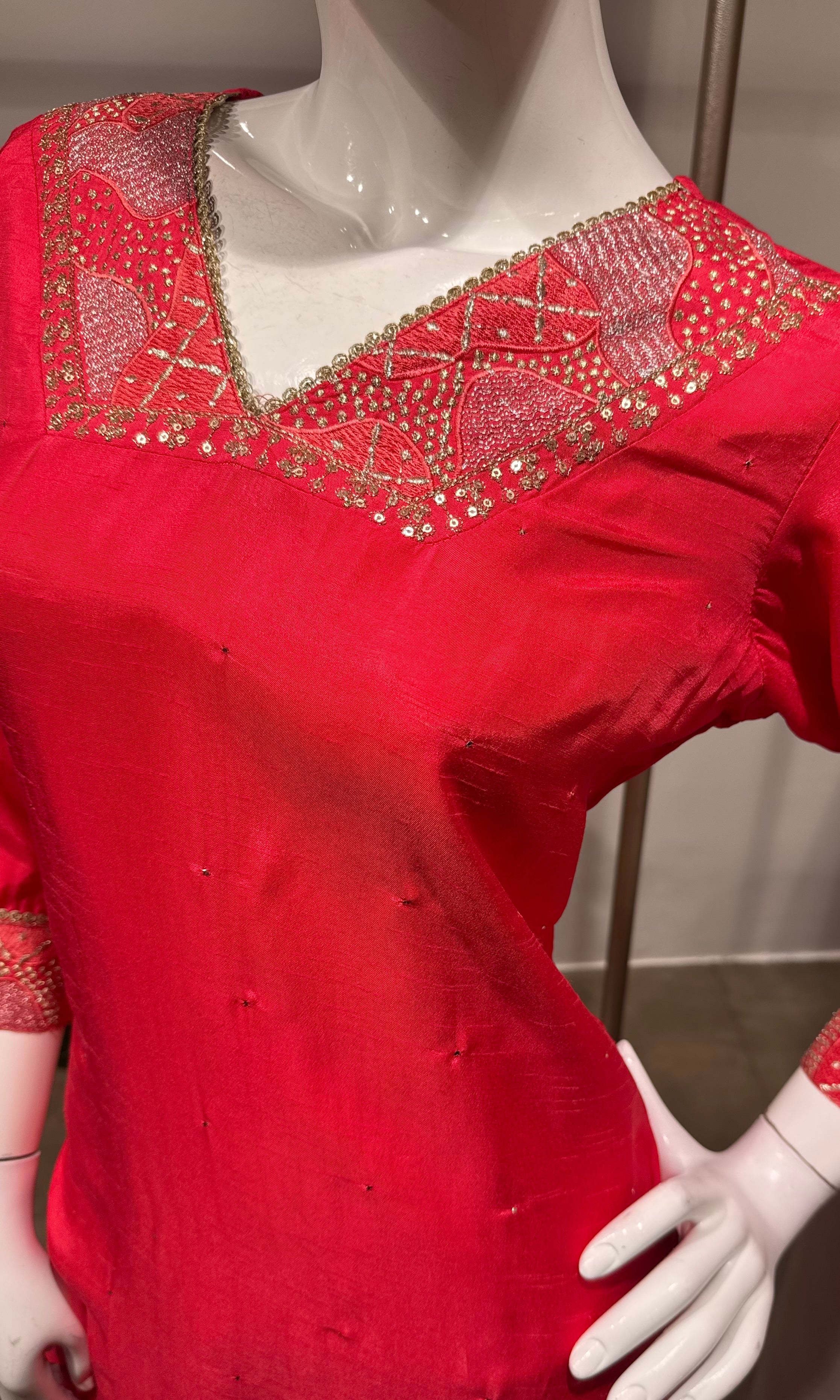 Rani pink kurta set
