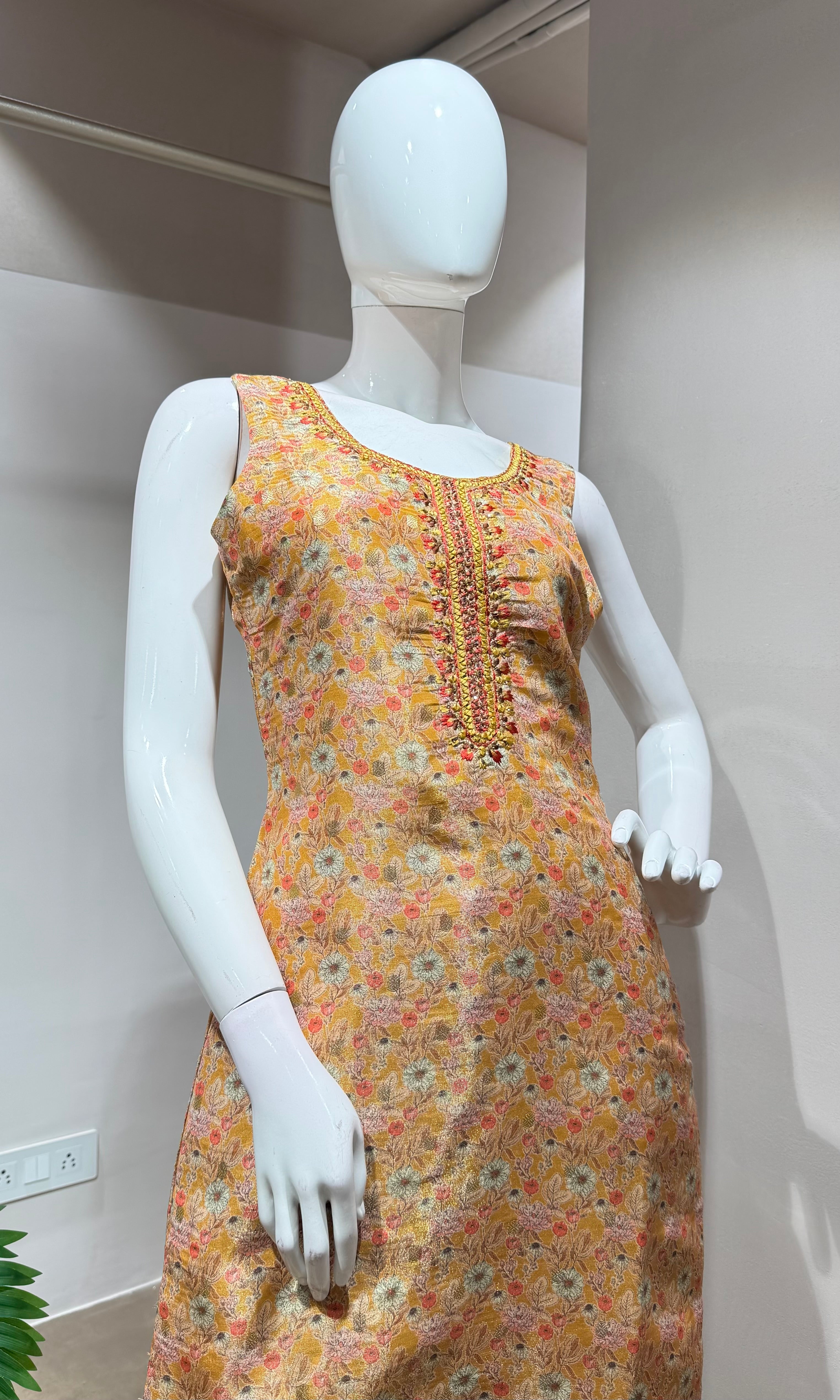 Mustard yellow kurta set