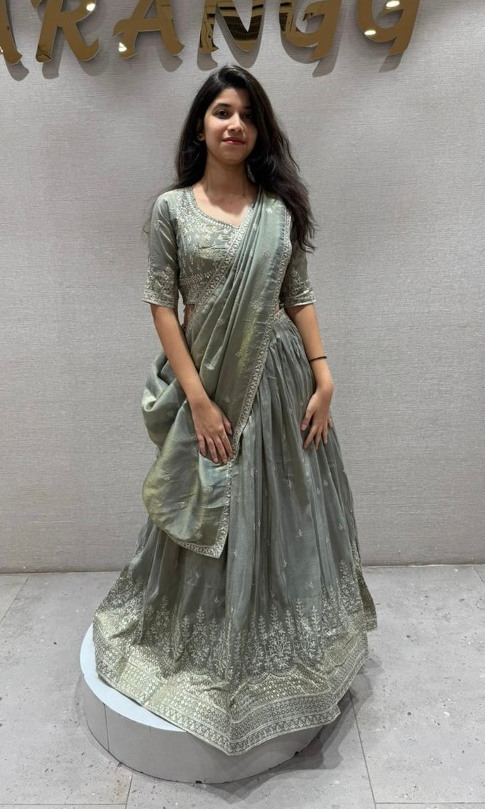 Grey Lehenga