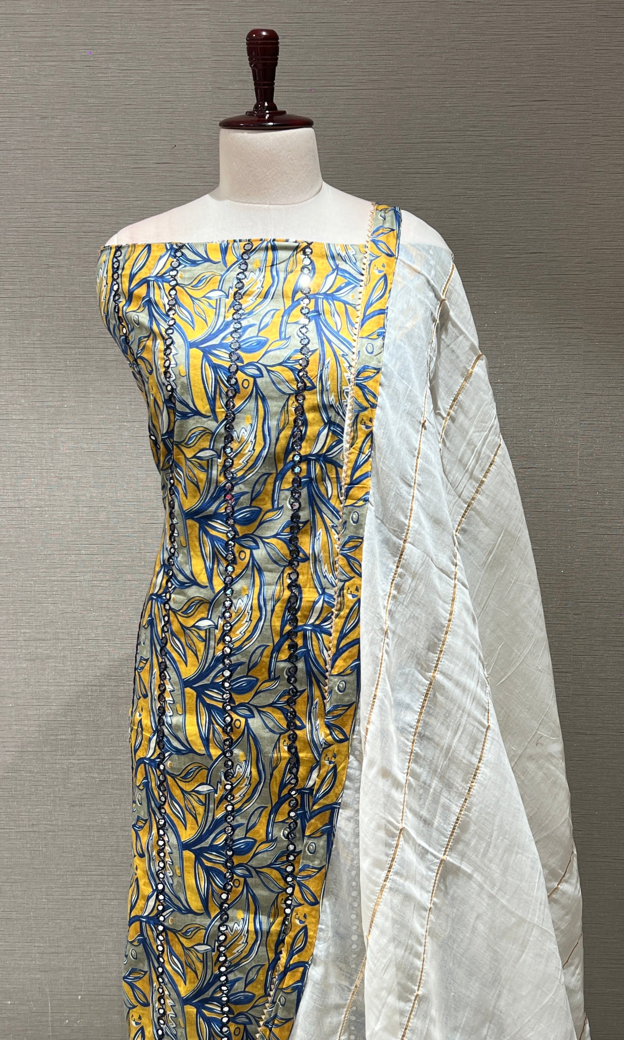 Yellow dress material