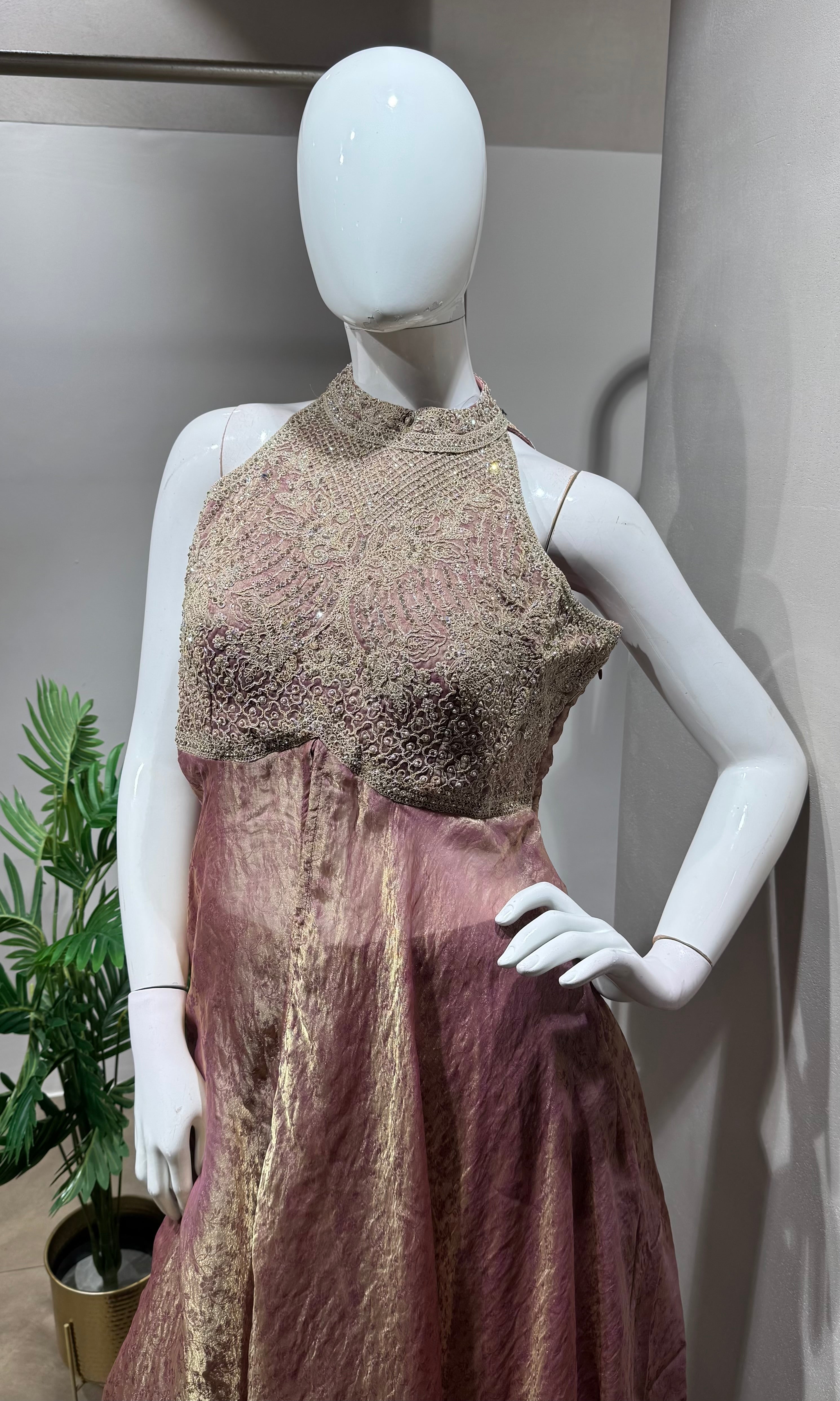 moee Anarkali intricate embroidery palazzo set