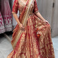 🧡Rust lehanga with Banarasi work🧡