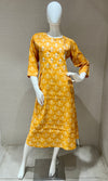 Yellow floral Print Kurti top