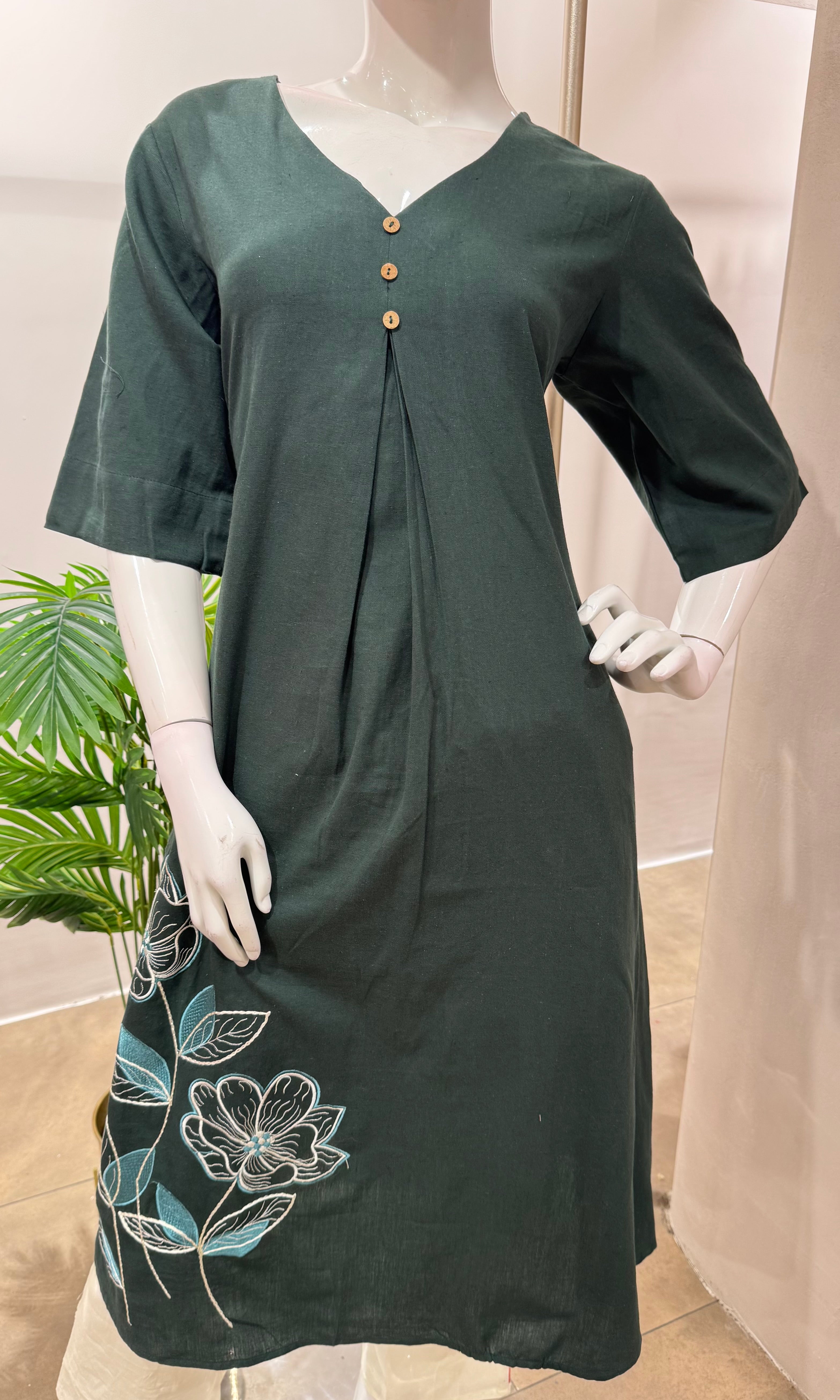 GREEN floral kurti top