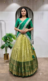 GREEN KANJIVARAM PATTU LEHENGA