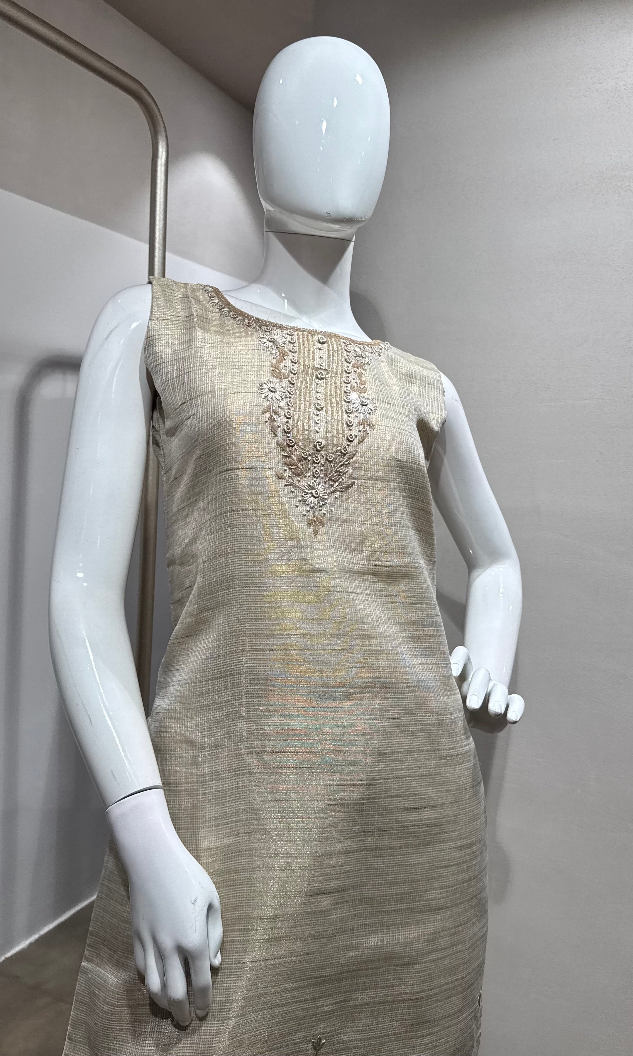 Cream elegant kurta set