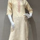 Cream Kurti with neck design