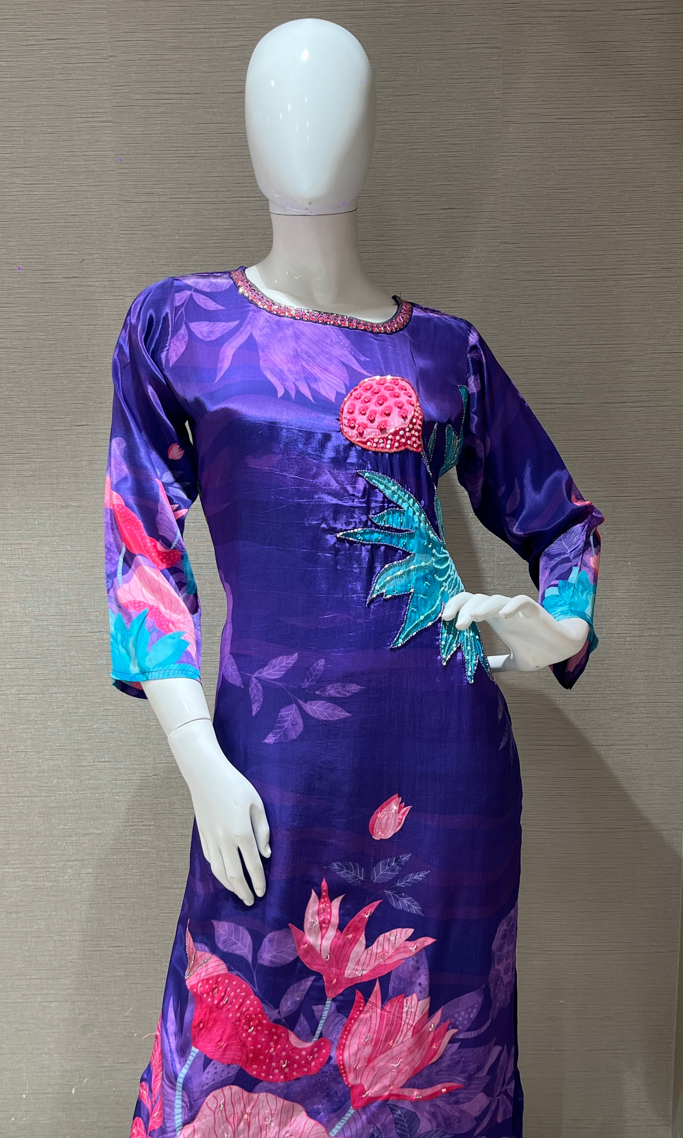 Purple kurta set