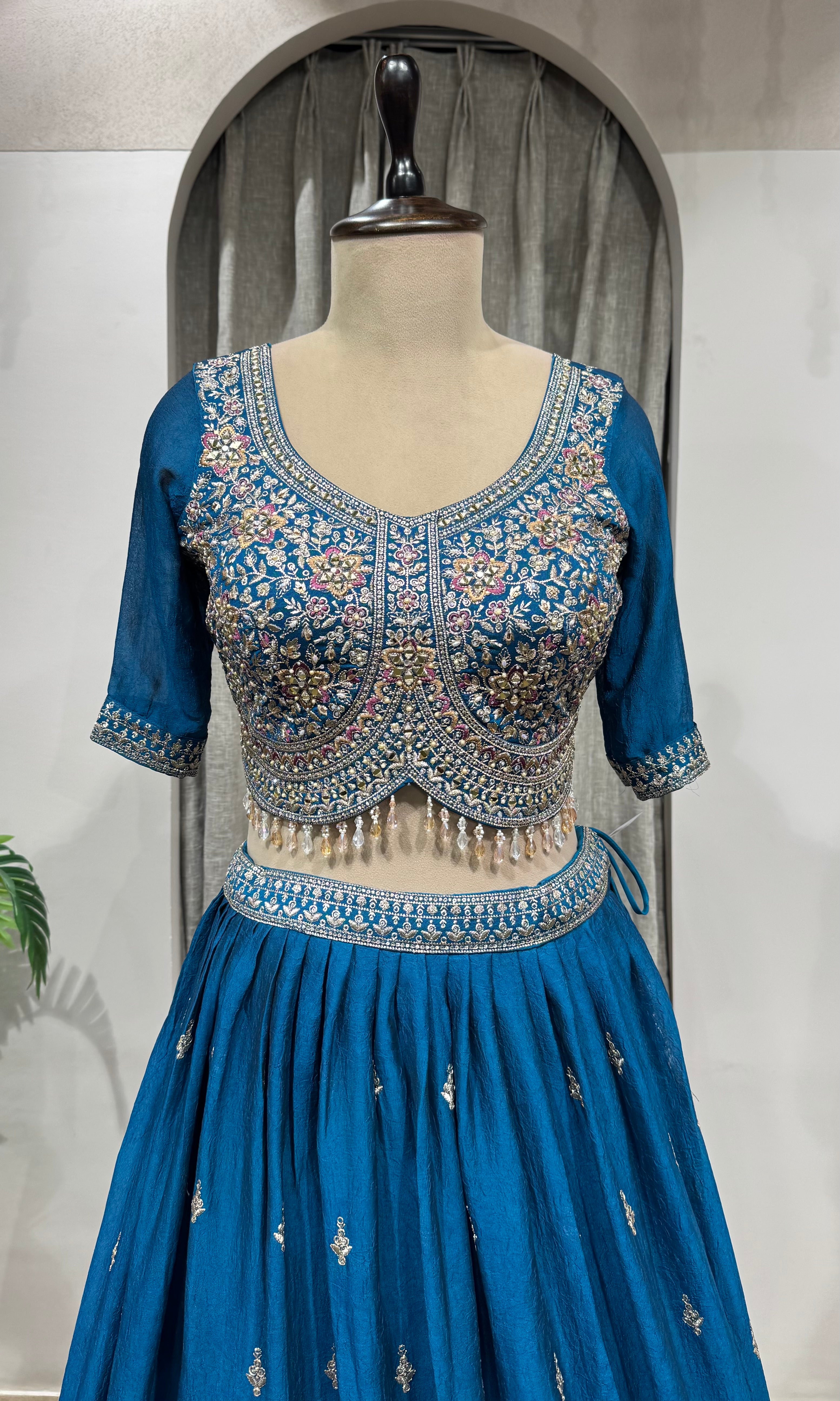 RAMA Faux Silk Embroidered Sequins Lehenga Choli