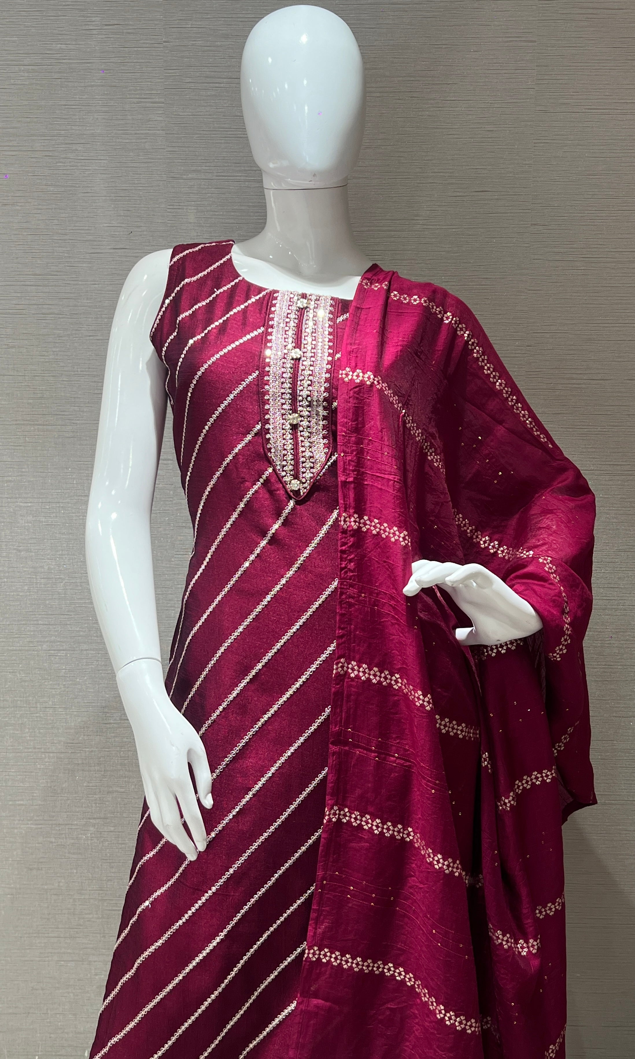 Wine kurta set