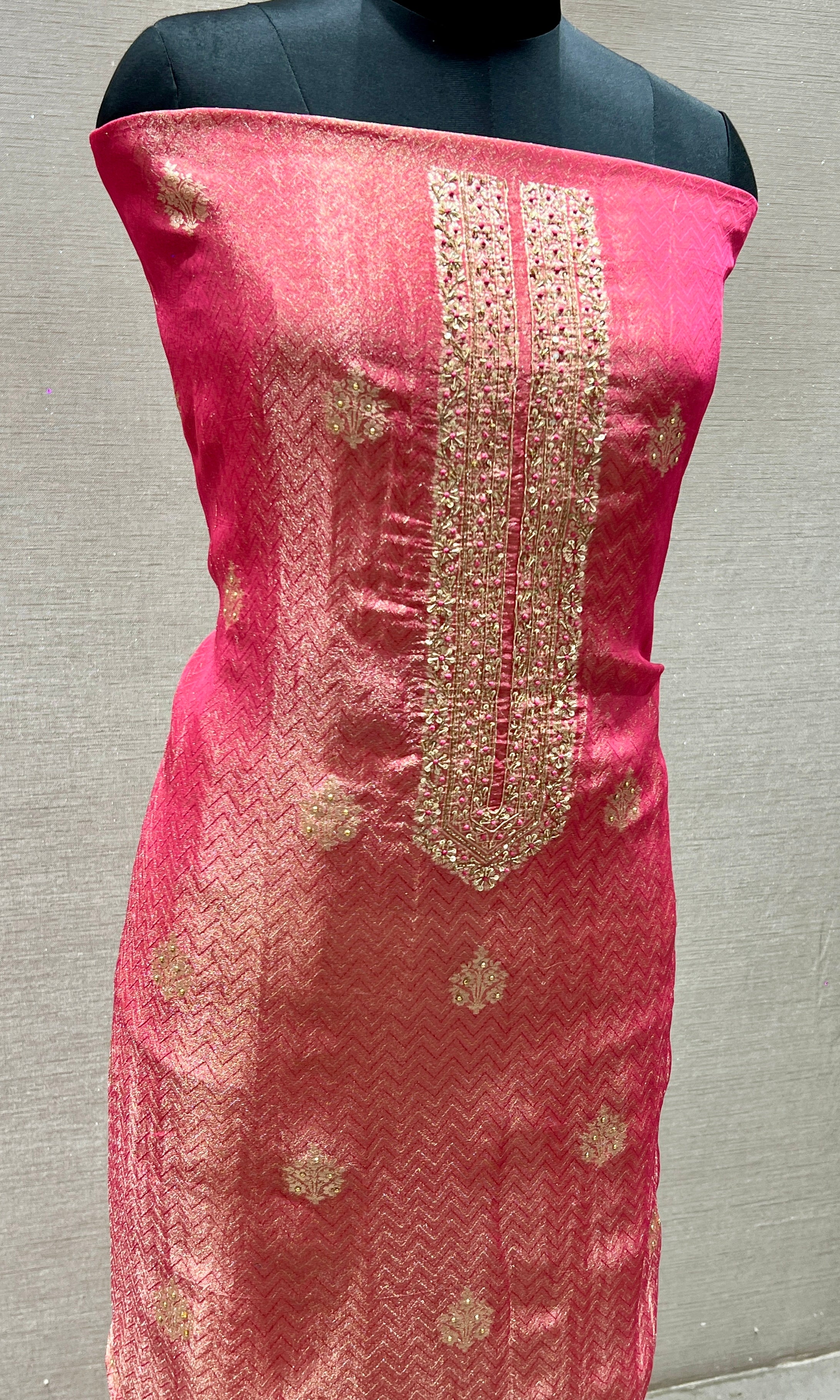 rose Pink dress material