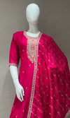 Pink Golden Embroidered Kurta set