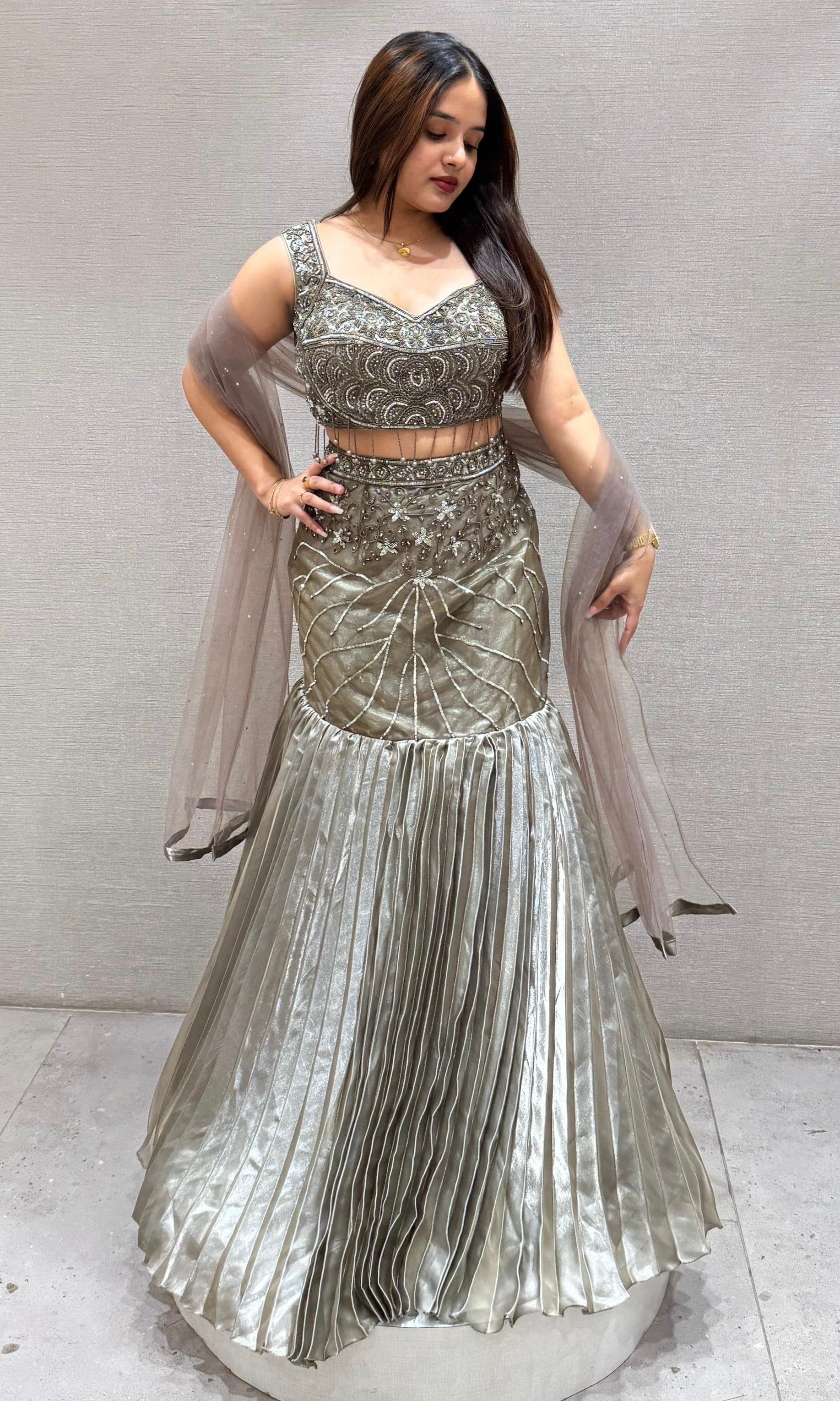 Grey Lehenga